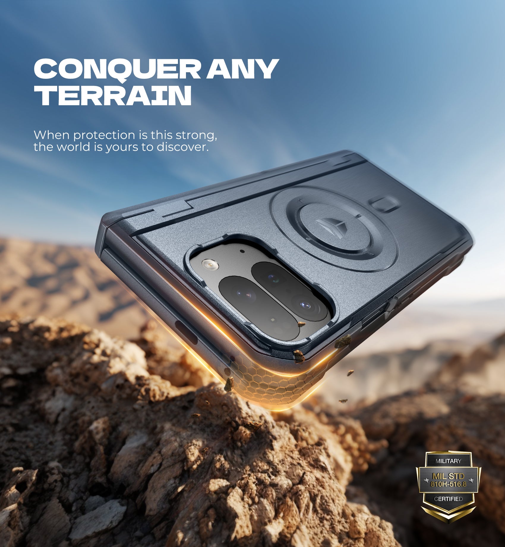 Dexnor Case for Google Pixel 10 Pro Fold with Dual Kickstands Front Screen Protector Hinge Protection Full Body Rugged Protective Cover Bumper