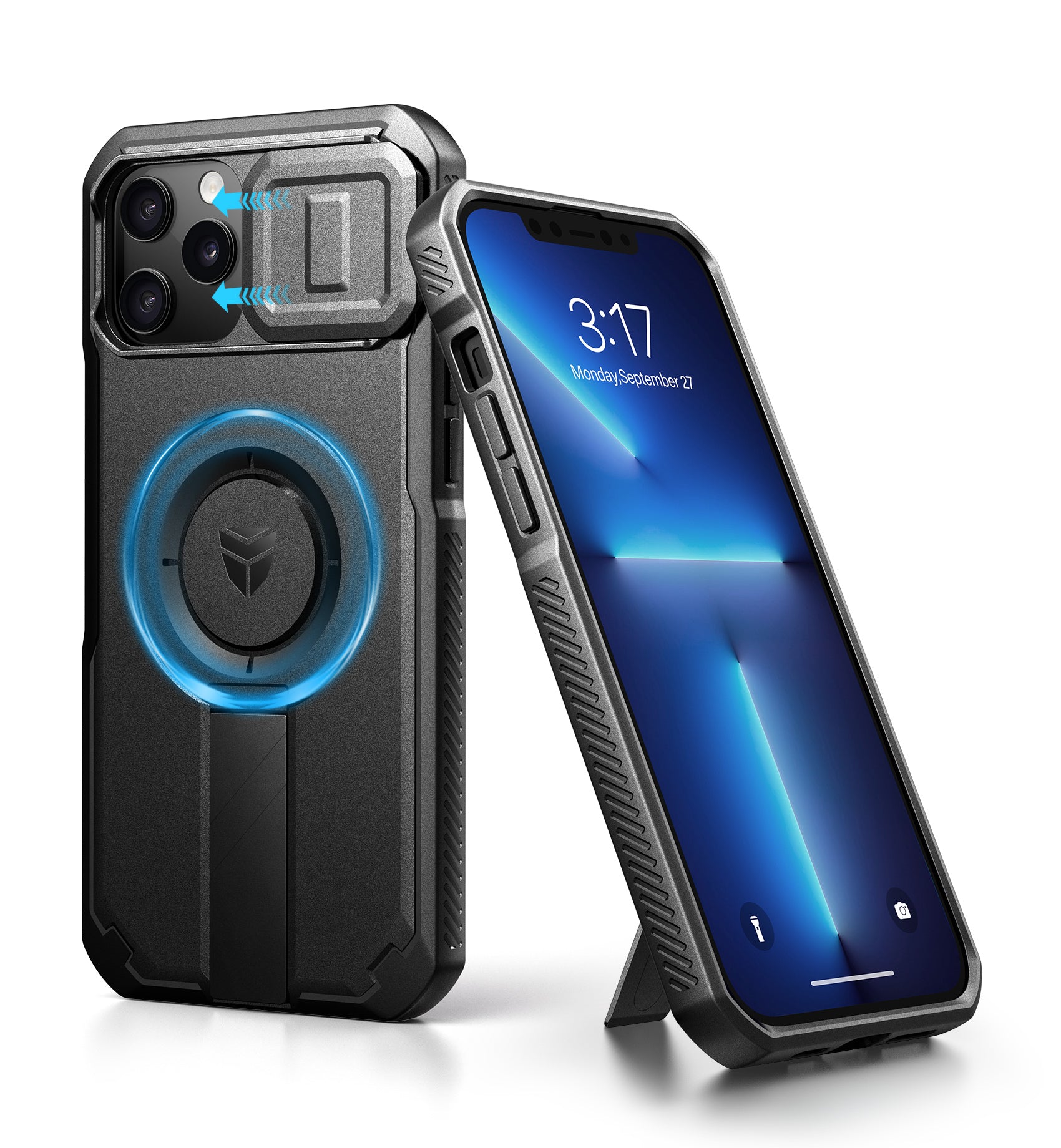 Dexnor Case for iPhone 12 Pro Max with Slide Camera Cover Adjustable Kickstand Compatible with MagSafe Rugged Shockproof Bumper Heavy-duty Magnetic Protective Cover