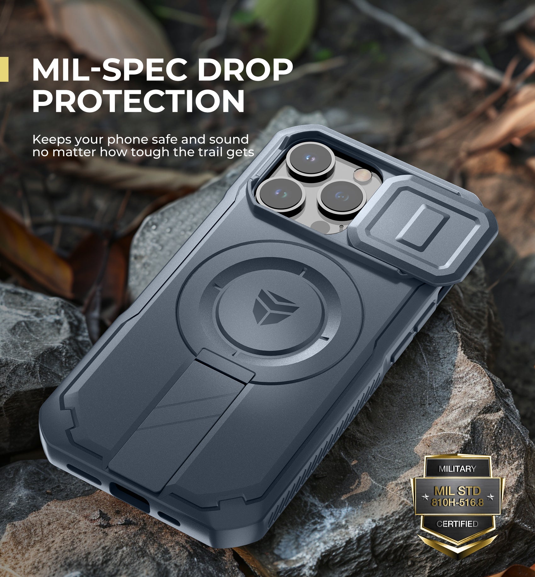 Dexnor Case for iPhone 13 Pro with Slide Camera Cover Adjustable Kickstand Compatible with MagSafe Rugged Shockproof Bumper Heavy-Duty Magnetic Protective Cover