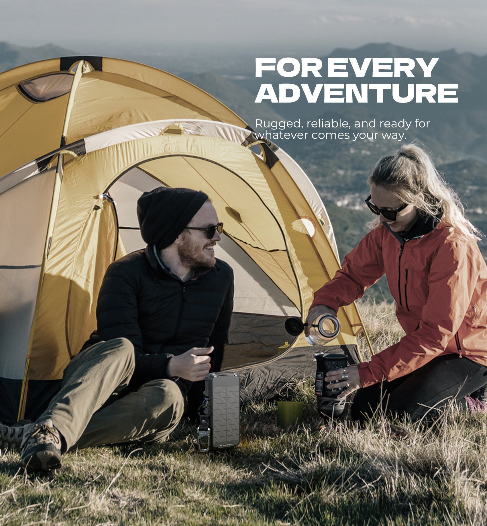 Dexnor Solar Charger Power Bank 27,000mAh, 65W PD3.0 Fast Charging Powerbank Wireless Chargers Flashlight and Carabiner MagSafe