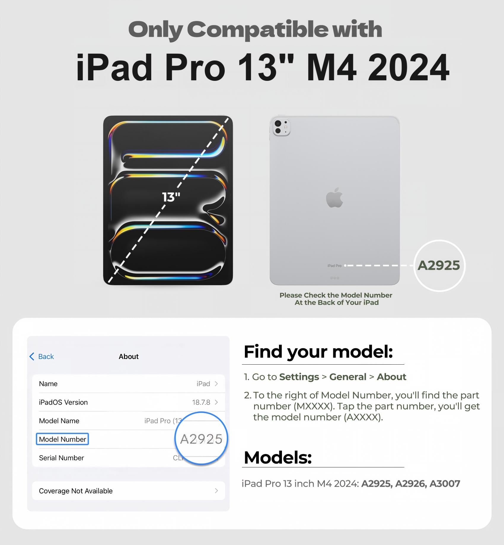 Dexnor Case for iPad Pro 13 inch M4 2024 Rugged Protective with 360° Rotating Hand Strap Large Steady Stand Screen Protector Pencil Holder Shockproof Full-Body Bumper Cover
