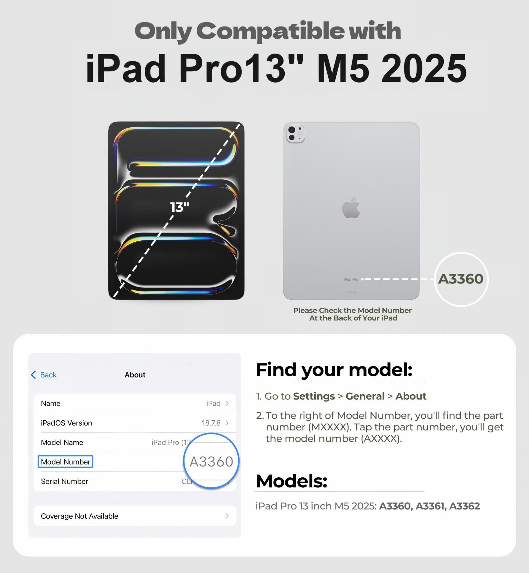 Dexnor Case for iPad Pro 13 inch M5 2025 Rugged Protective Case with 360° Rotating Hand Strap Large Steady Stand Screen Protector Pencil Holder Shockproof Full-Body Bumper Cover