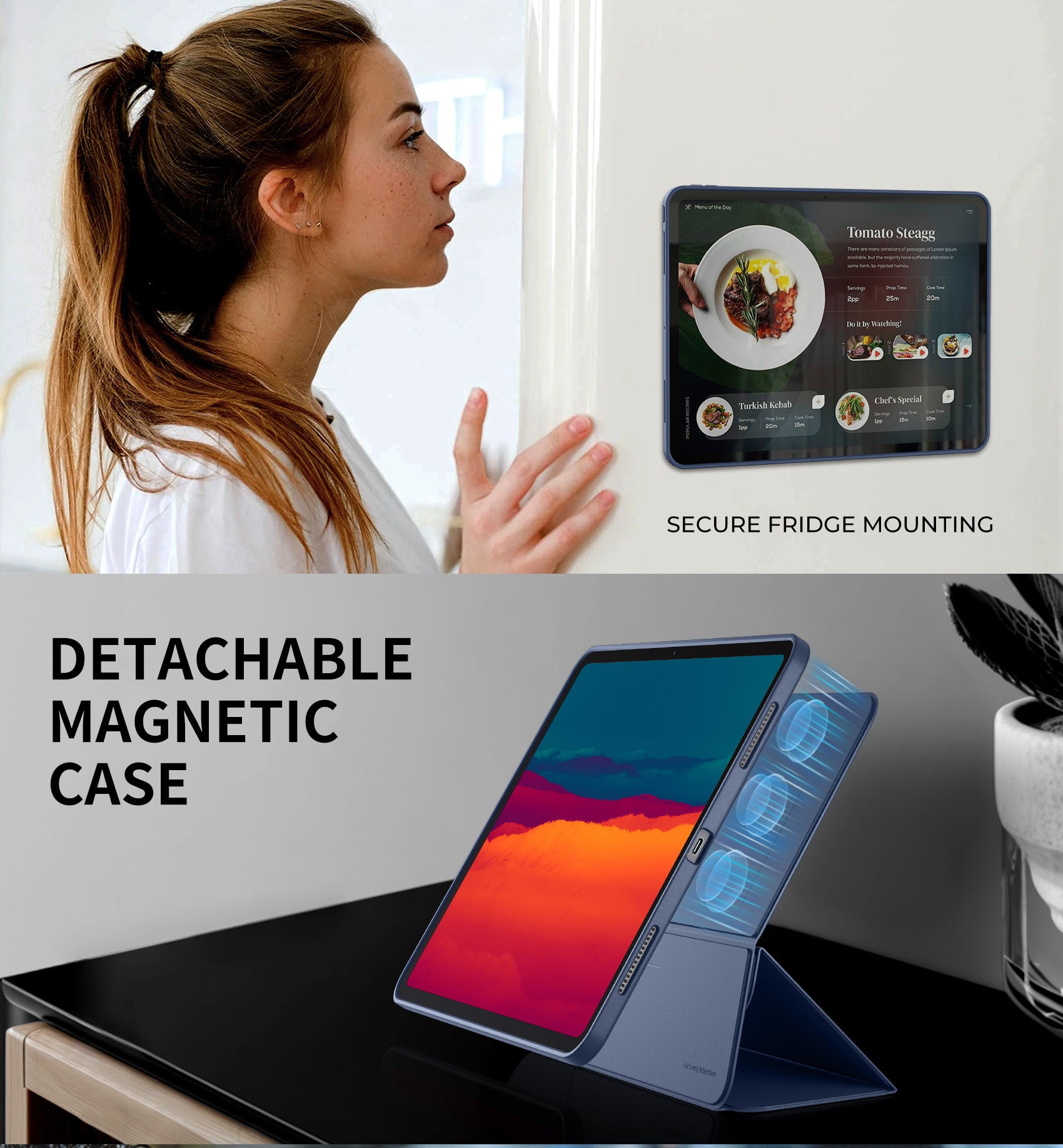 Dexnor Tablet Case for iPad Pro 13 Inch (M5/M4) 2025/2024 Magnetic Floating Removable Protective Cover Adjustable Portrait/Landscape Stand with Raised Screen View Multiple Angles