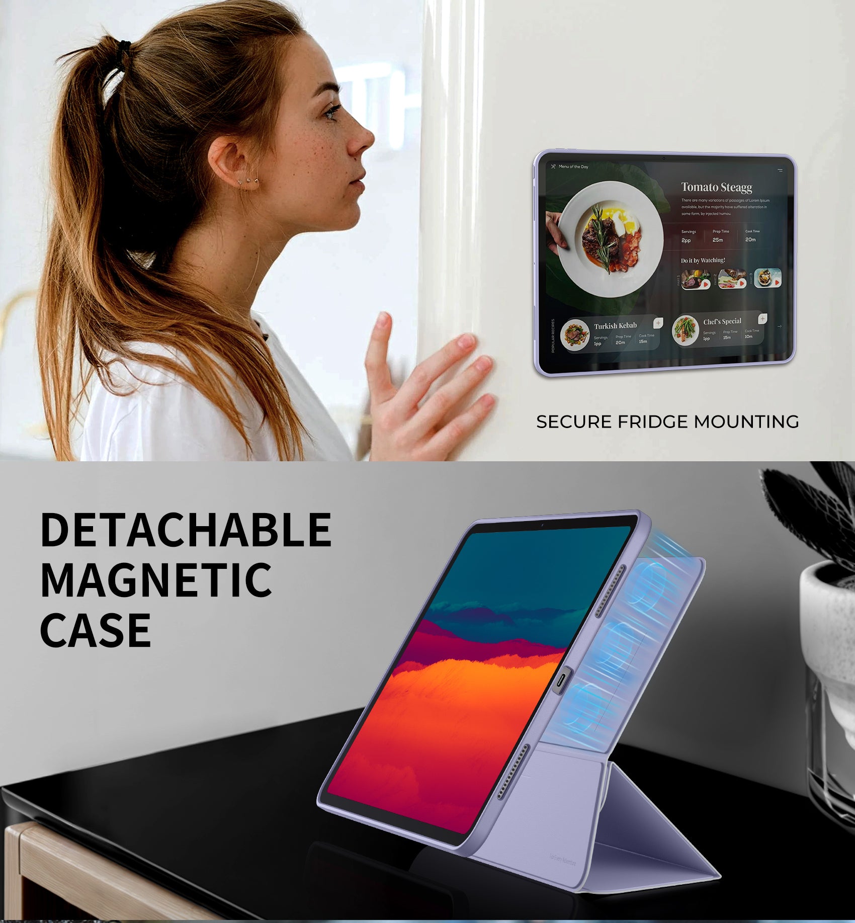 Dexnor Tablet Case for iPad Pro 13 Inch (M5/M4) 2025/2024 Magnetic Floating Removable Protective Cover Adjustable Portrait/Landscape Stand with Raised Screen View Multiple Angles