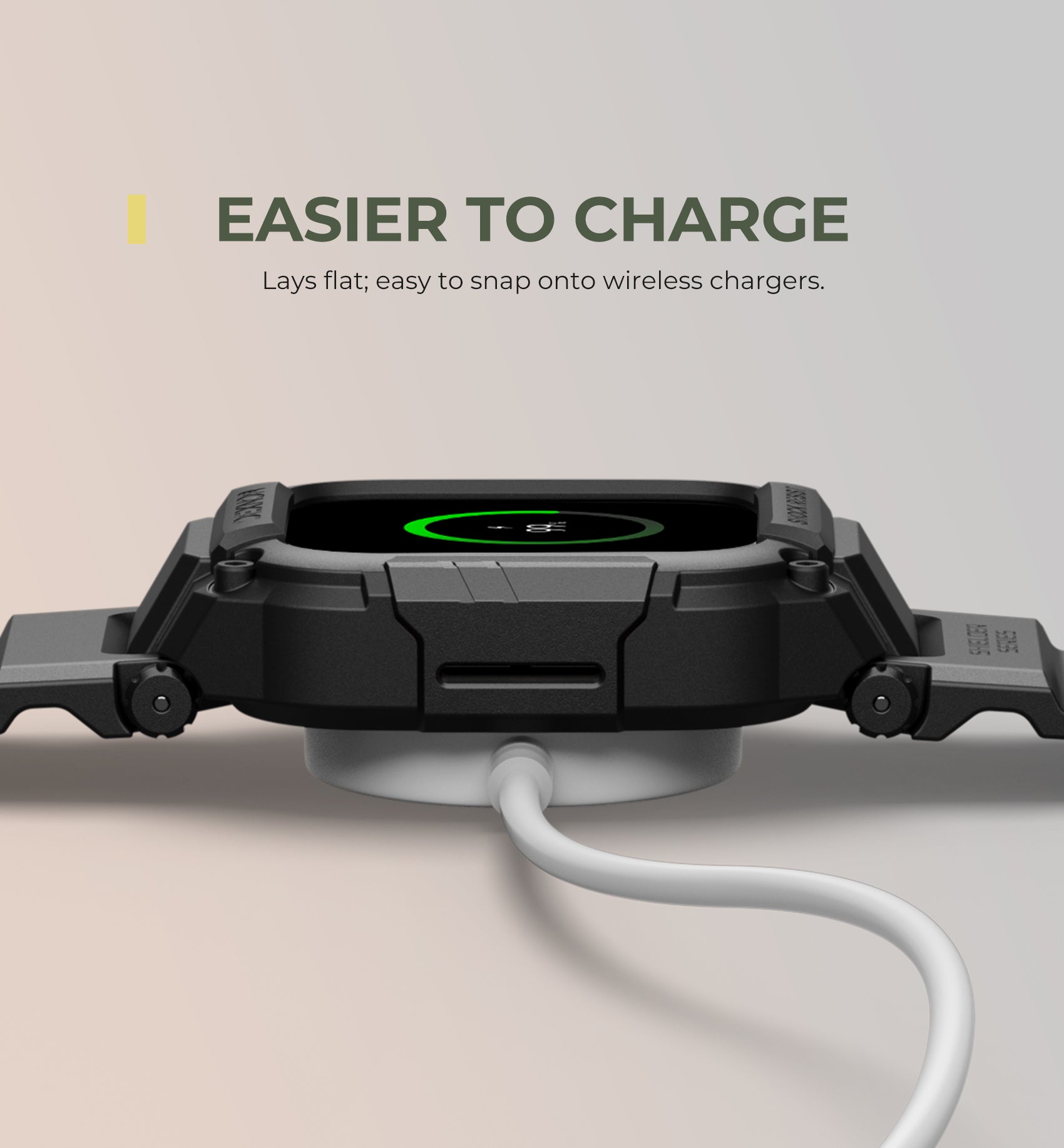 Dexnor Watch Band with Case for Apple Watch Series 9 45mm Series 8 45mm Series 7 45mm Built-in 2 Sets Tempered Glass Screen Protector Snap-on Cover with Band