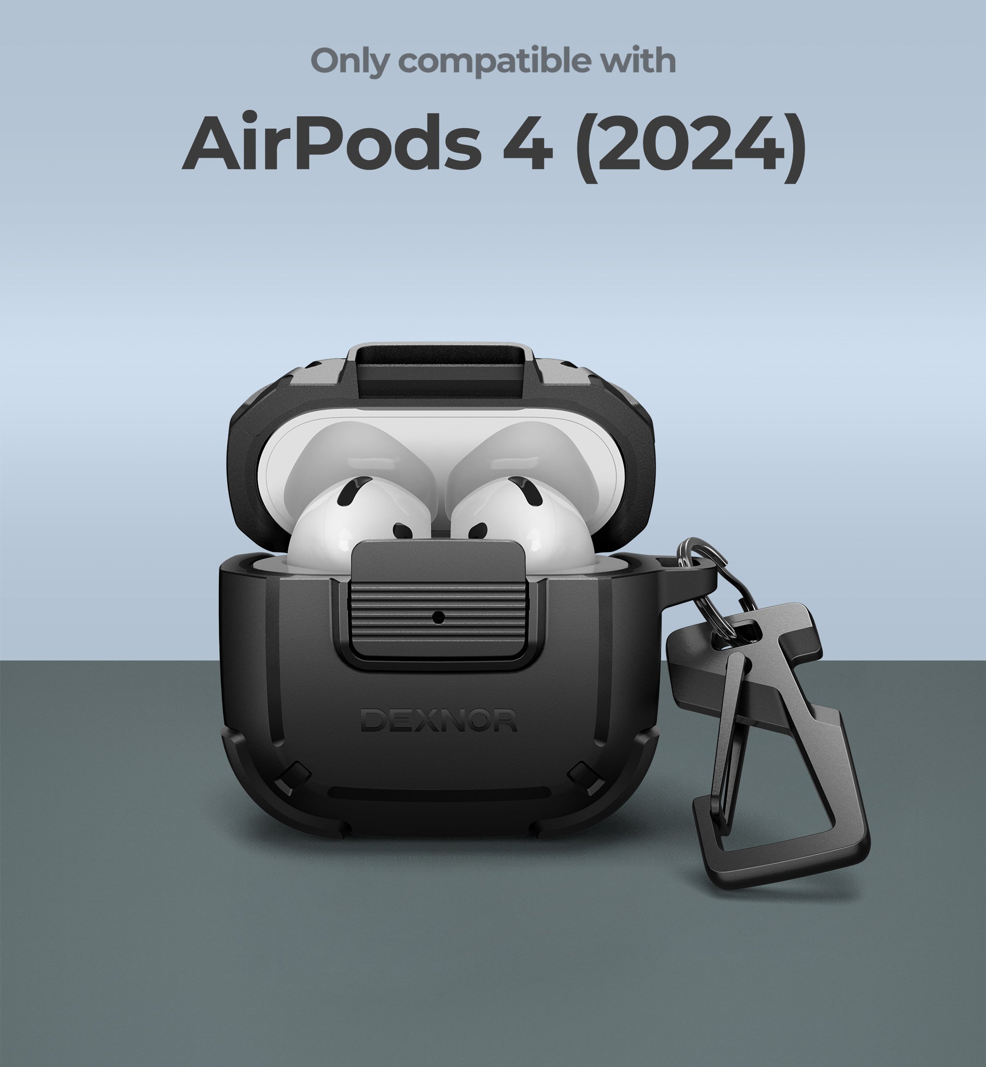 Dexnor Case for AirPods 4th Generation 2024 with Drop-Proof Lock