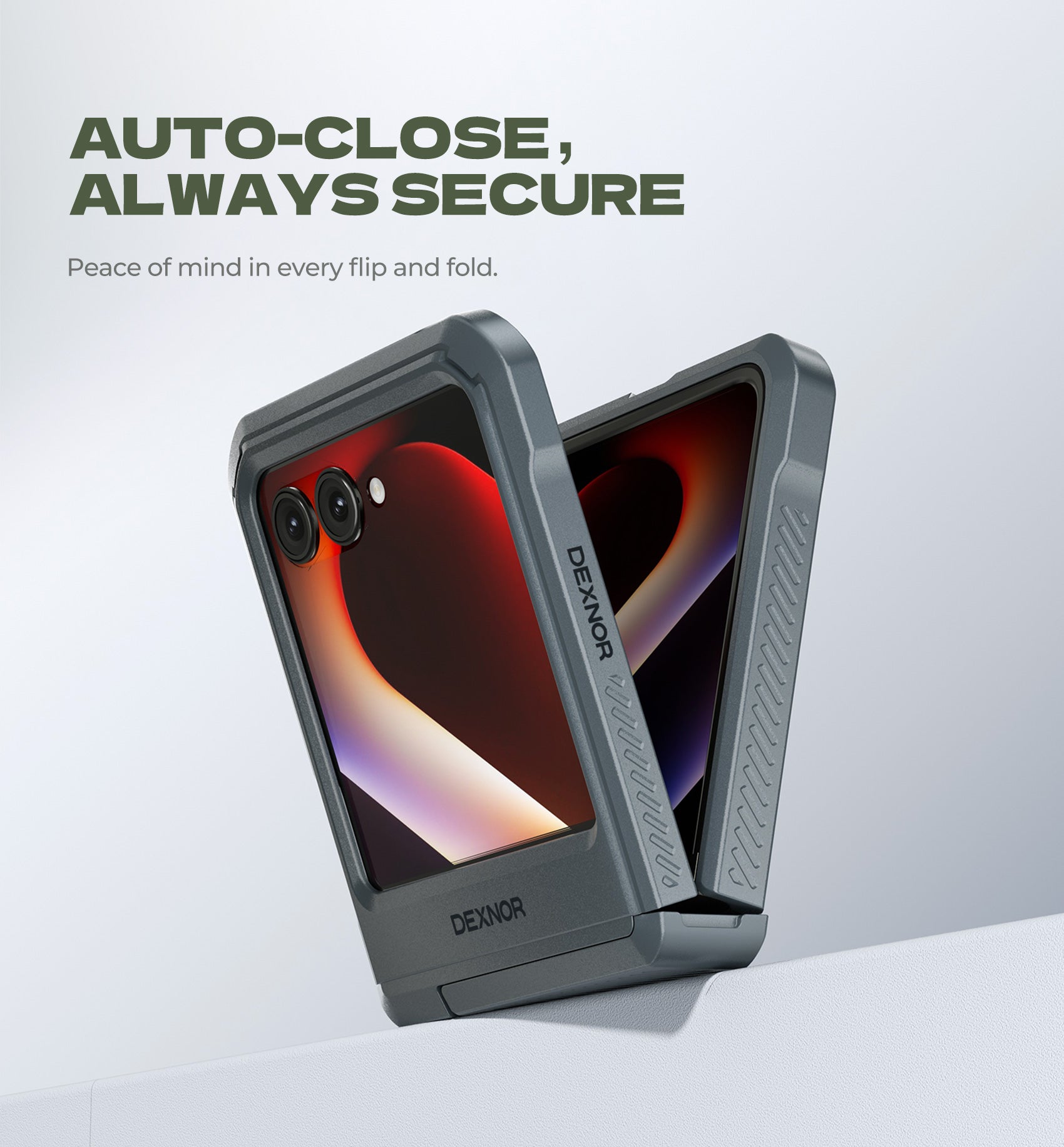 Dexnor Case for Motorola Moto Razr 2024 Bulit in Dual Kickstands Hinge Protection Cover Heavy Duty Full Body Rugged Shockproof Protection with Screen Protector 6.9 inch