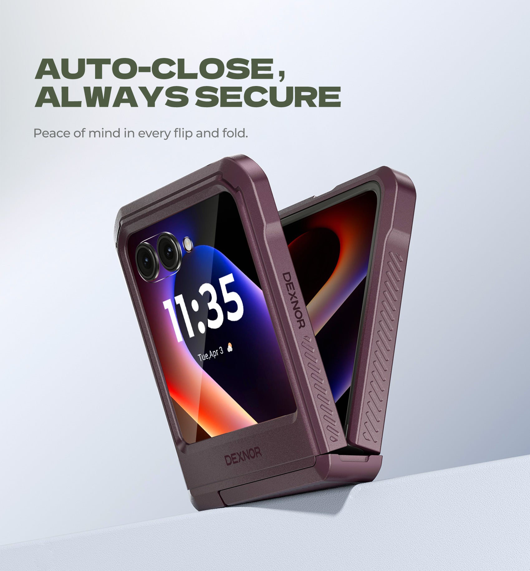 Dexnor Case for Motorola Moto Razr 2024 Bulit in Dual Kickstands Hinge Protection Cover Heavy Duty Full Body Rugged Shockproof Protection with Screen Protector 6.9 inch