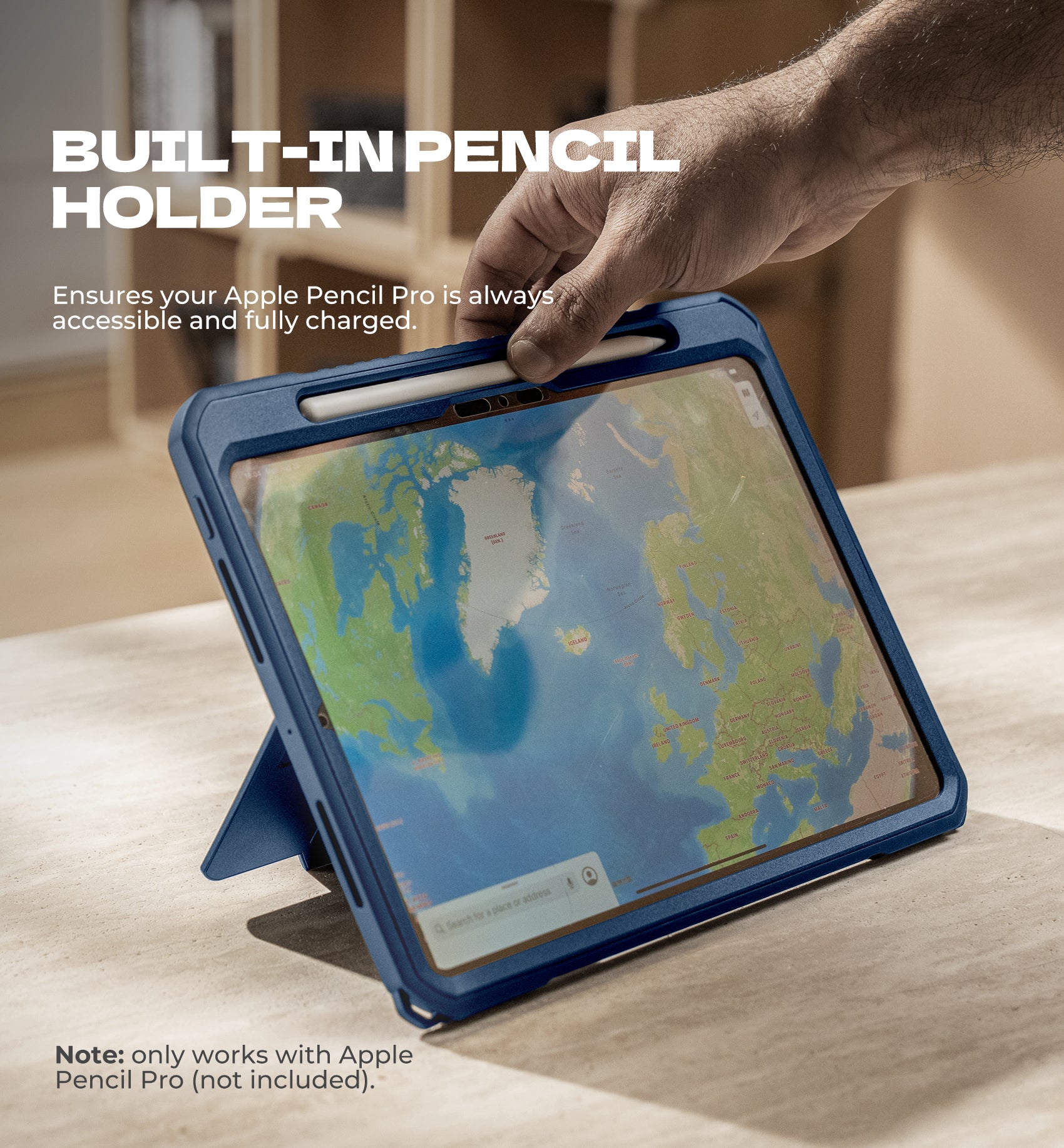 Dexnor Tablet Case for iPad Pro 11 inch M5 2025/M4 2024, Rugged with 360° Rotating Hand Strap Screen Protector Pencil Holder Shockproof Full-Body Cover