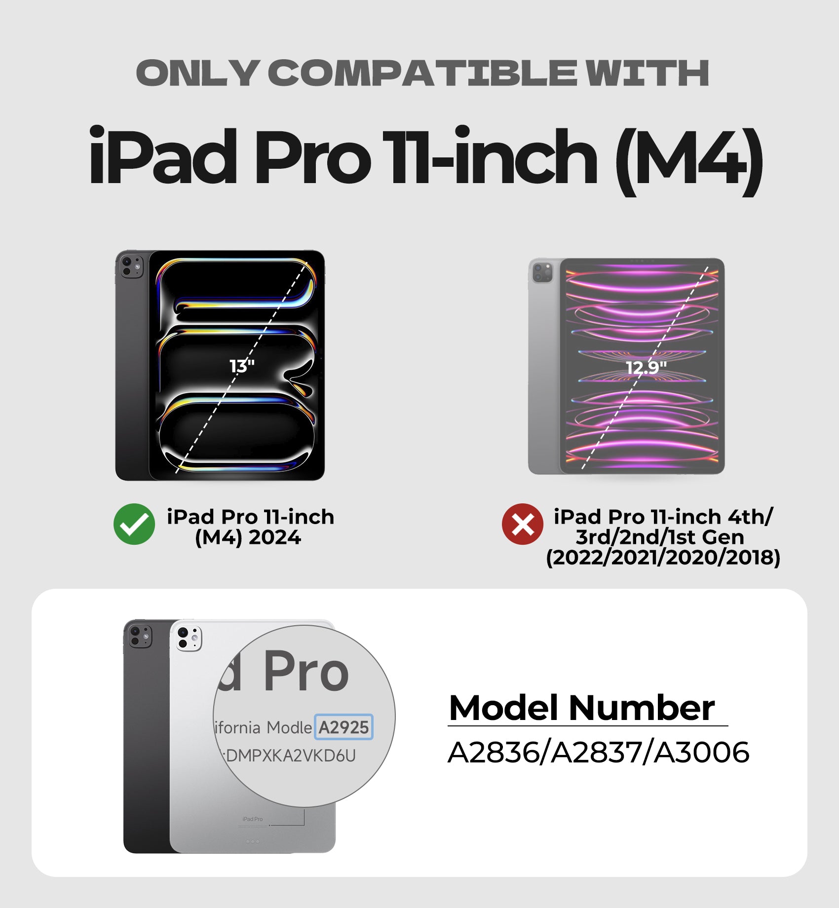 Dexnor Tablet Case for iPad Pro 11 inch M5 2025/M4 2024, Rugged with 360° Rotating Hand Strap Screen Protector Pencil Holder Shockproof Full-Body Cover