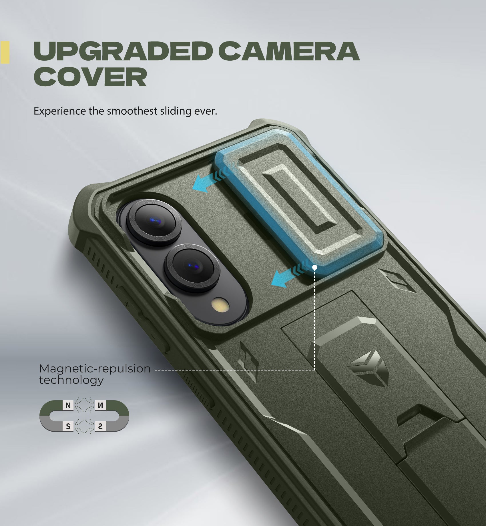 Dexnor Full Body Case for Samsung Galaxy S25 Edge With Slide Camera Cover Built-in Screen Protector Kickstand Heavy-duty Rugged Cover