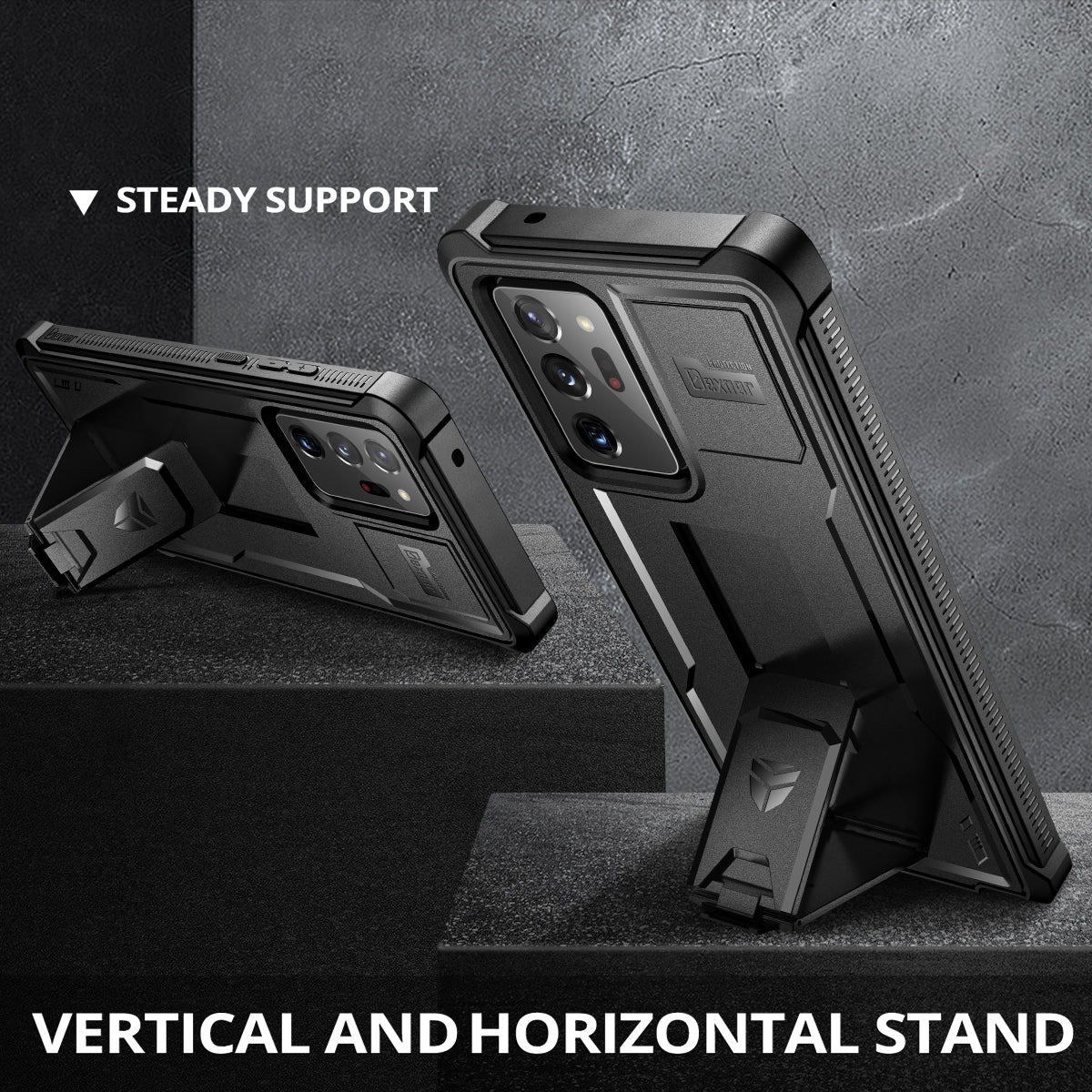 Dexnor Case for Samsung Galaxy Note 20 Ultra With Single Screen Protector Full Body Bumper Kickstand Heavy-duty Shockproof Rugged  Cover.