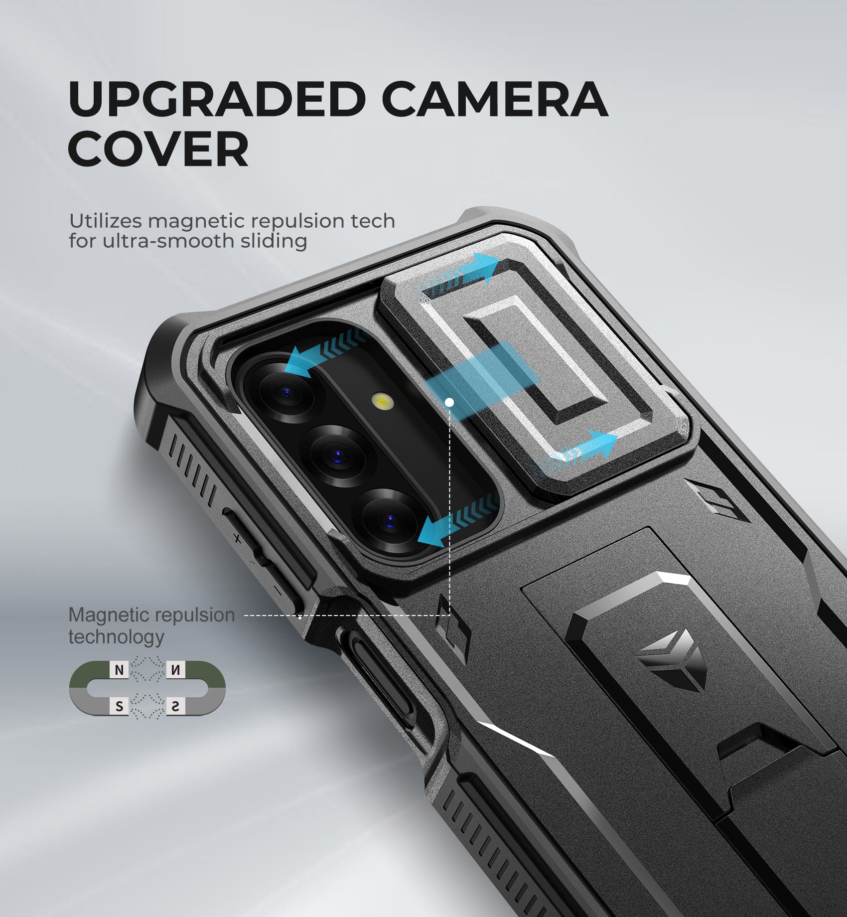 Dexnor Full Body Case for Samsung Galaxy A26 5G With Screen Protector And Slide Camera Bumper Kickstand Heavy-duty Shockproof Cover