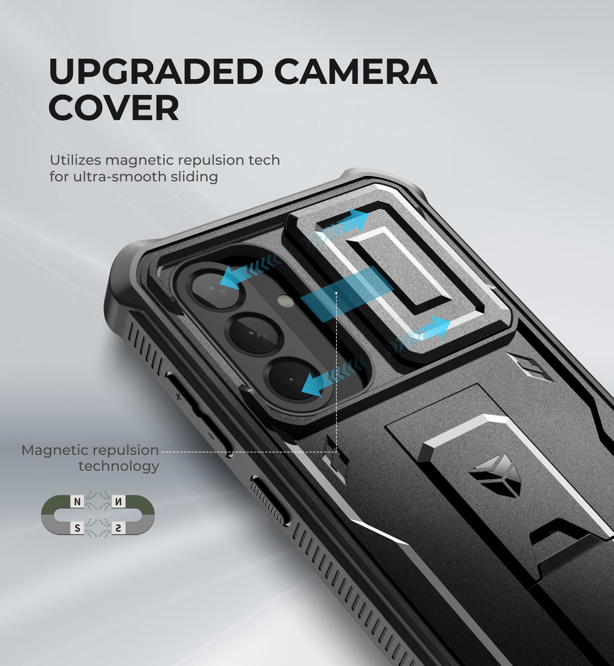 Dexnor Full Body Case for Samsung Galaxy A56 5G With Screen Protector And Slide Camera Bumper Kickstand Heavy-duty Shockproof Cover