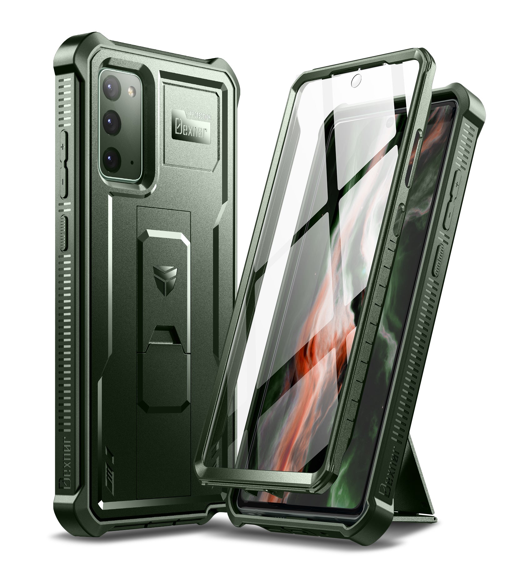 Dexnor Case for Samsung Galaxy Note 20 With Single Screen Protector Full Body Bumper Kickstand Heavy-duty Shockproof Rugged  Cover.