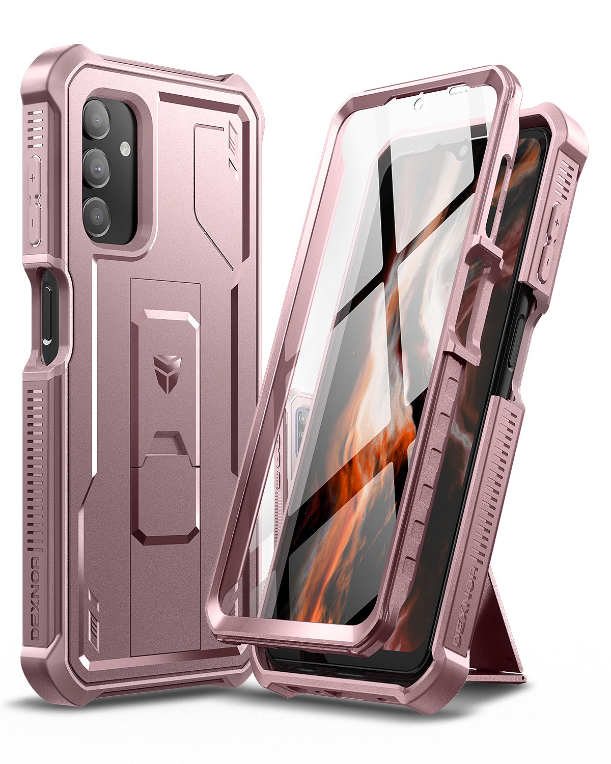 Dexnor Case for Samsung Galaxy A13 5G With Single Screen Protector Full Body Bumper Kickstand Heavy-duty Shockproof Rugged Cover.