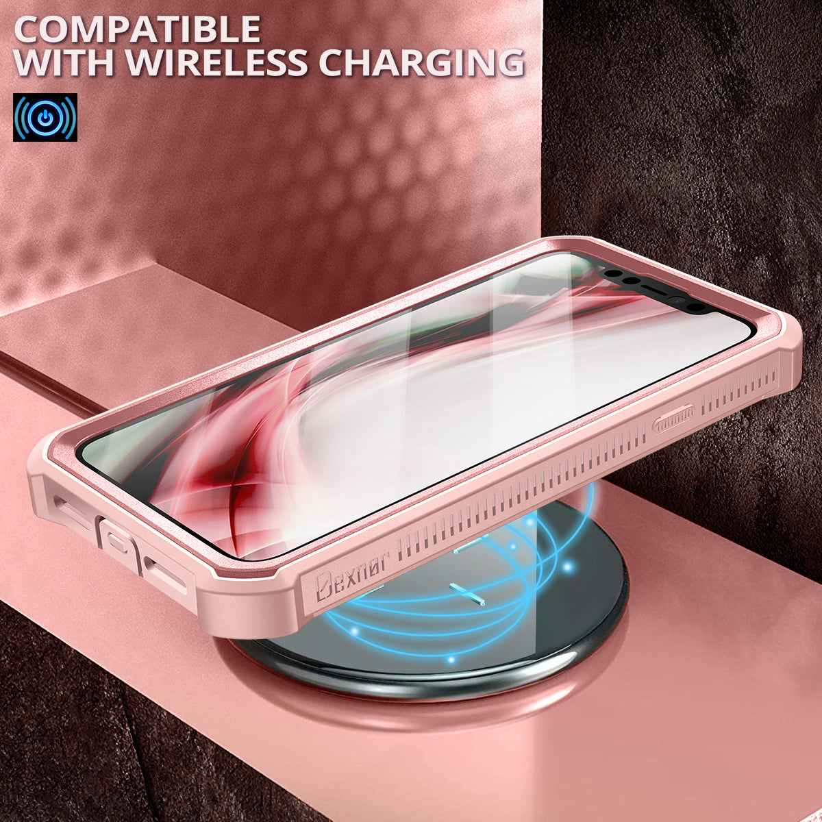 Dexnor Case for iPhone 11 With Screen Protector Full Body Bumper Kickstand Heavy-duty Shockproof Rugged Military Grade Cover.