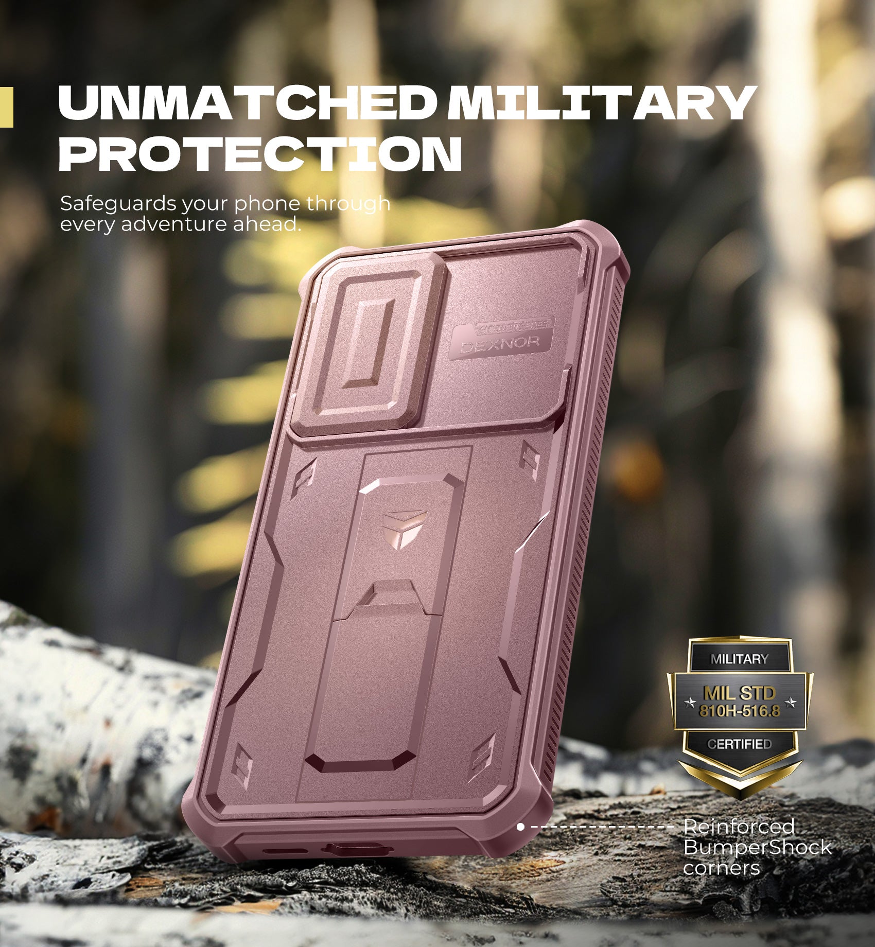 Dexnor Case for Samsung Galaxy S25 Fe Full Body With Screen Protector Slide Camera Bumper Kickstand Heavy-duty Rugged Cover