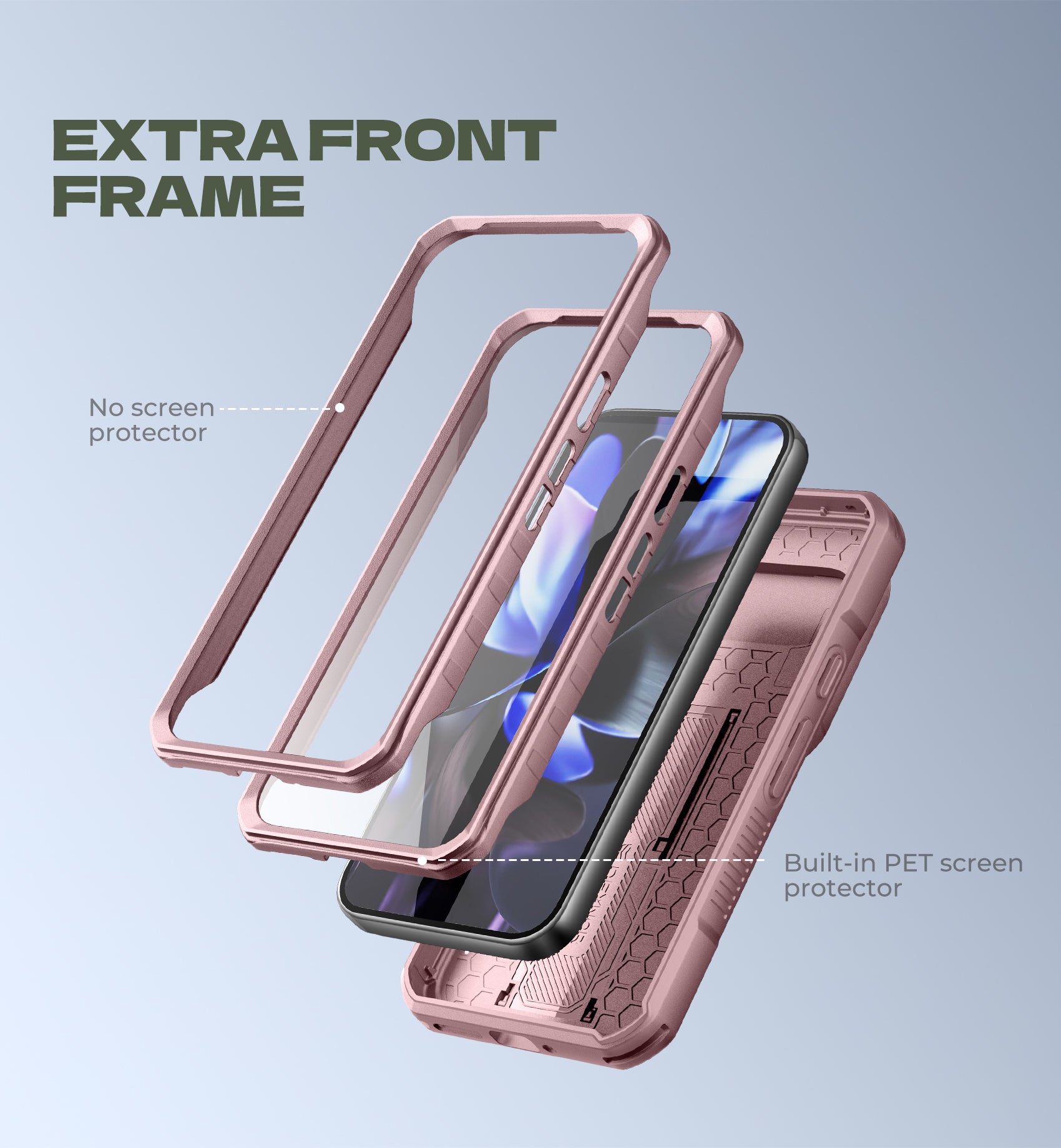 Dexnor Case For Google Pixel 10 Pro with Slide Camera Cover 2 Front Frames Full-Body Built-in Screen Protector Kickstand Bumper Cover