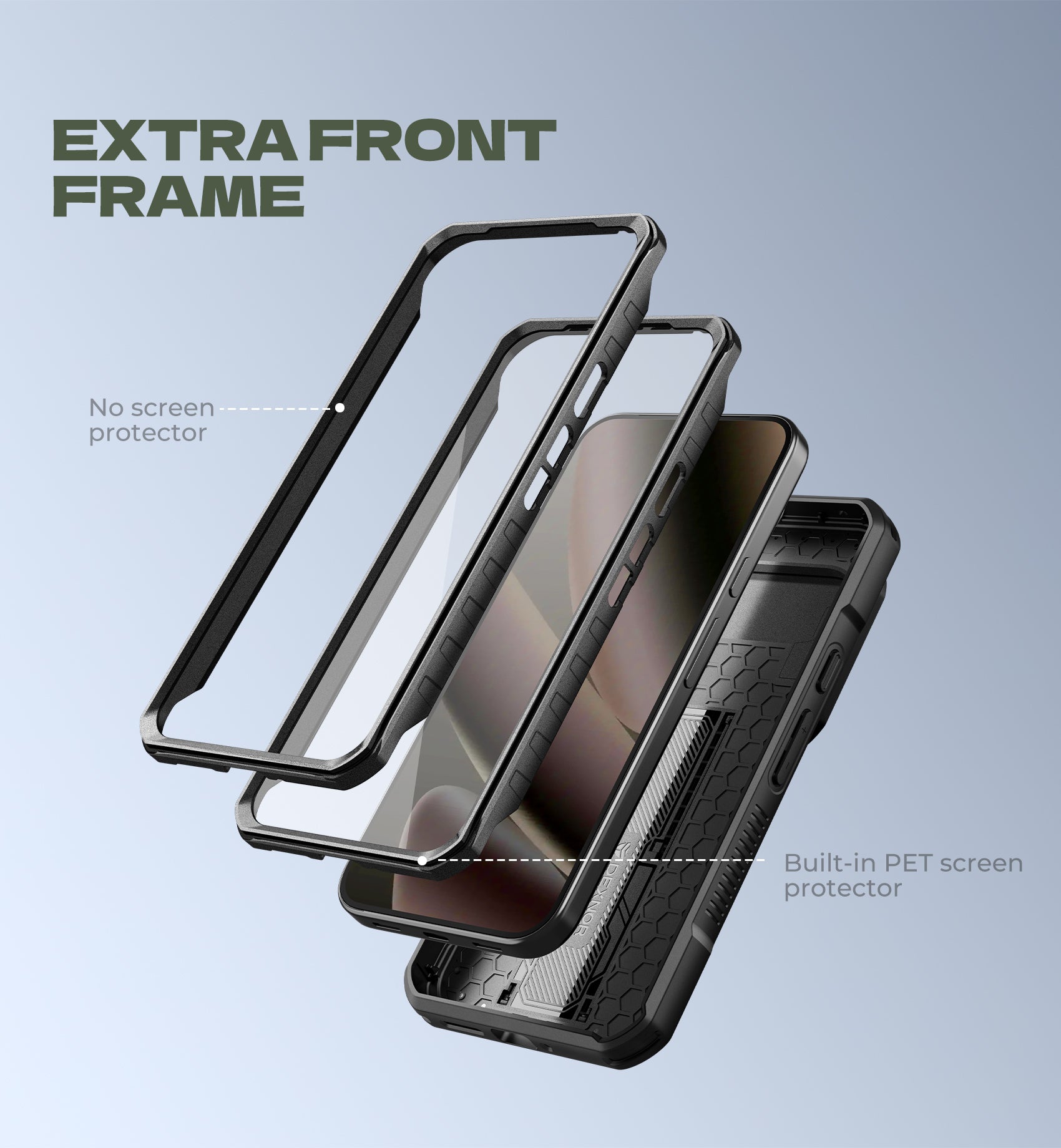 Dexnor Case For Google Pixel 10 Pro XL with Slide Camera Cover 2 Front Frames Full-Body Built-in Screen Protector Kickstand Bumper Cover