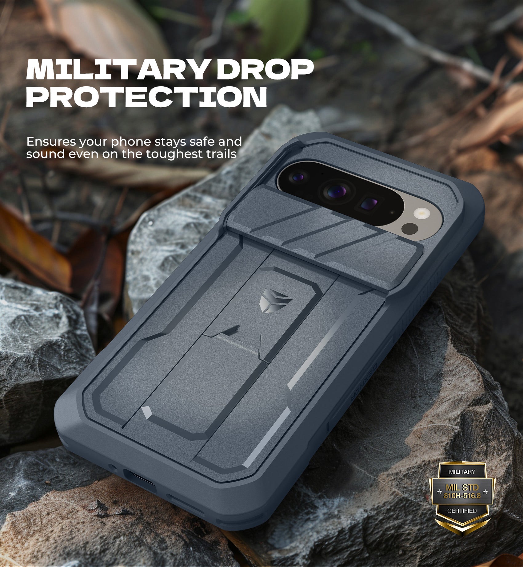 Dexnor Case For Google Pixel 10 Pro XL with Slide Camera Cover 2 Front Frames Full-Body Built-in Screen Protector Kickstand Bumper Cover