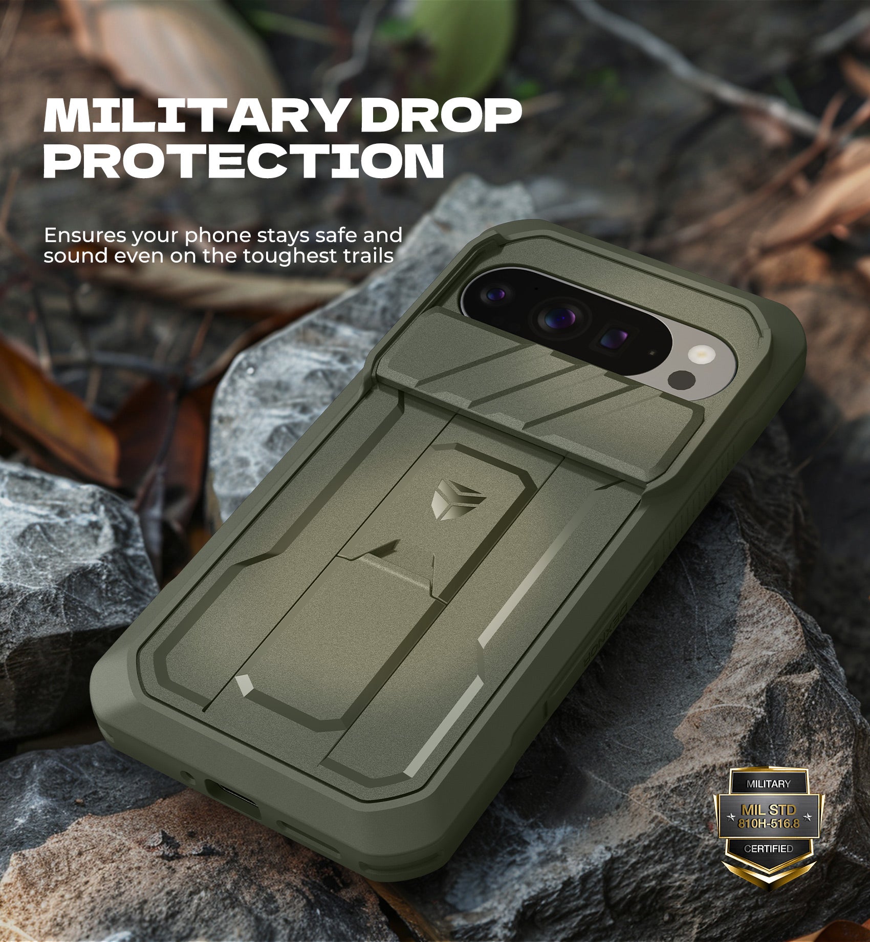 Dexnor Case For Google Pixel 10 Pro XL with Slide Camera Cover 2 Front Frames Full-Body Built-in Screen Protector Kickstand Bumper Cover