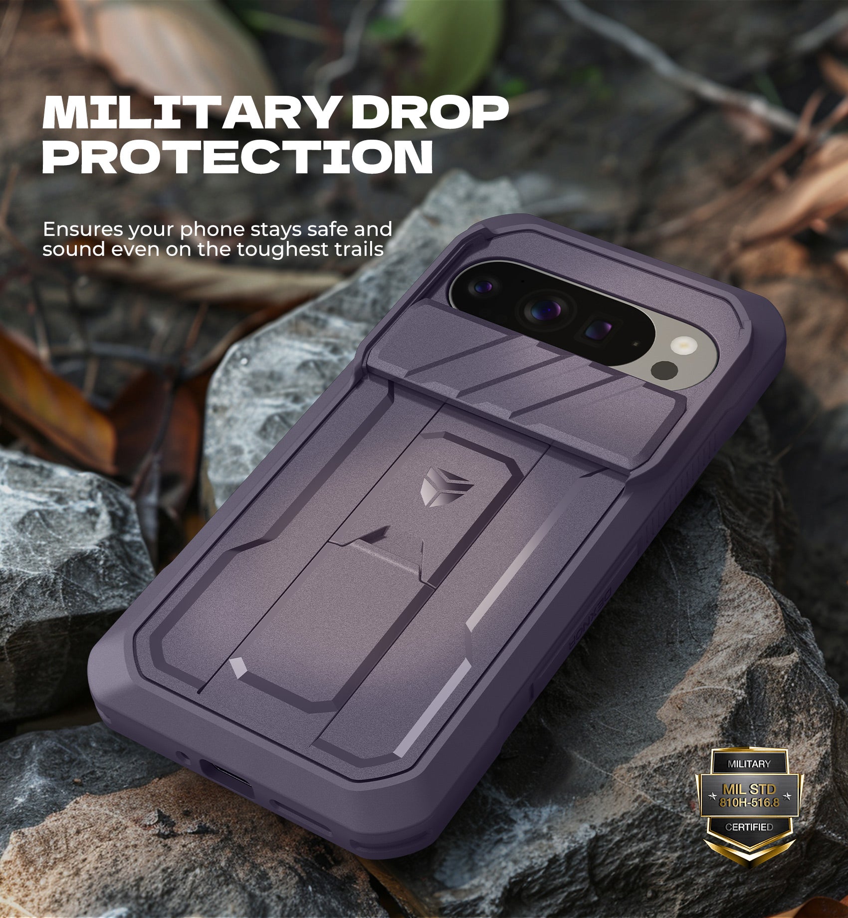 Dexnor Case For Google Pixel 10 Pro XL with Slide Camera Cover 2 Front Frames Full-Body Built-in Screen Protector Kickstand Bumper Cover