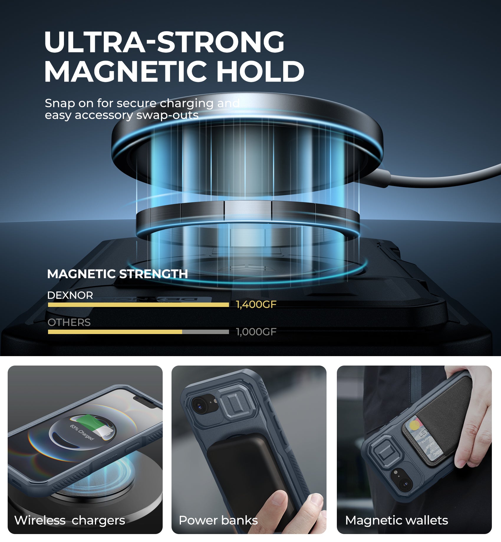 Dexnor Case For iPhone 16e With Slide Camera Cover MagSafe Heavy-duty Shockproof Full Body Built-in Screen Protector Adjustable Kickstand