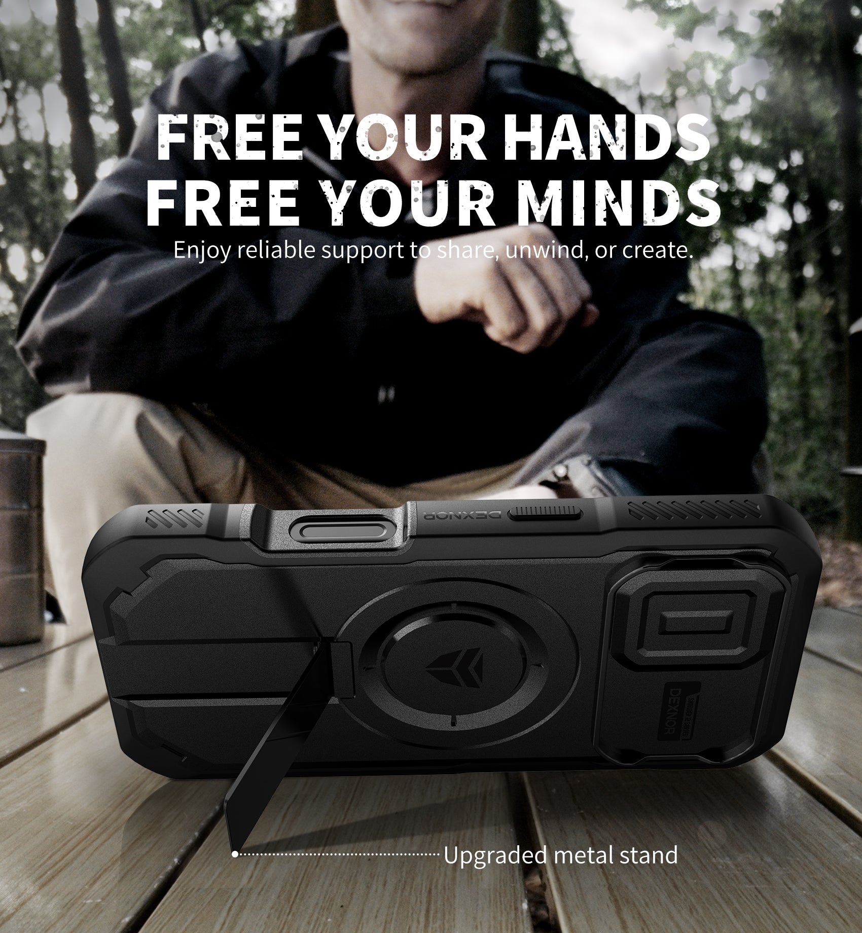 Dexnor Case For iPhone 17 With Slide Camera Cover MagSafe Heavy-duty Shockproof Bumper Full Body Built-in Screen Protector 6.3 Inch