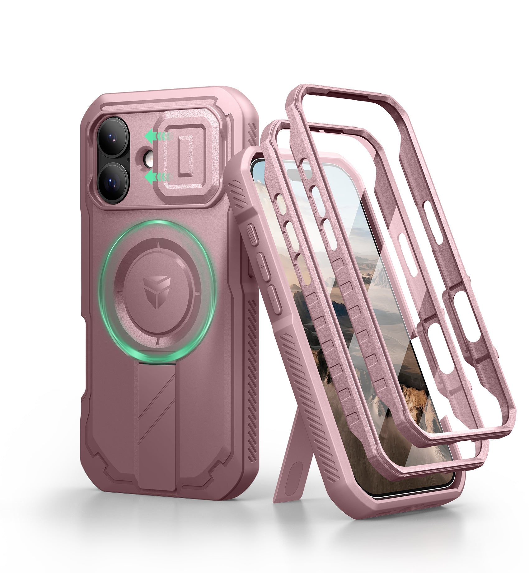 Dexnor Case For iPhone 17 With Slide Camera Cover MagSafe Heavy-duty Shockproof Bumper Full Body Built-in Screen Protector 6.3 Inch