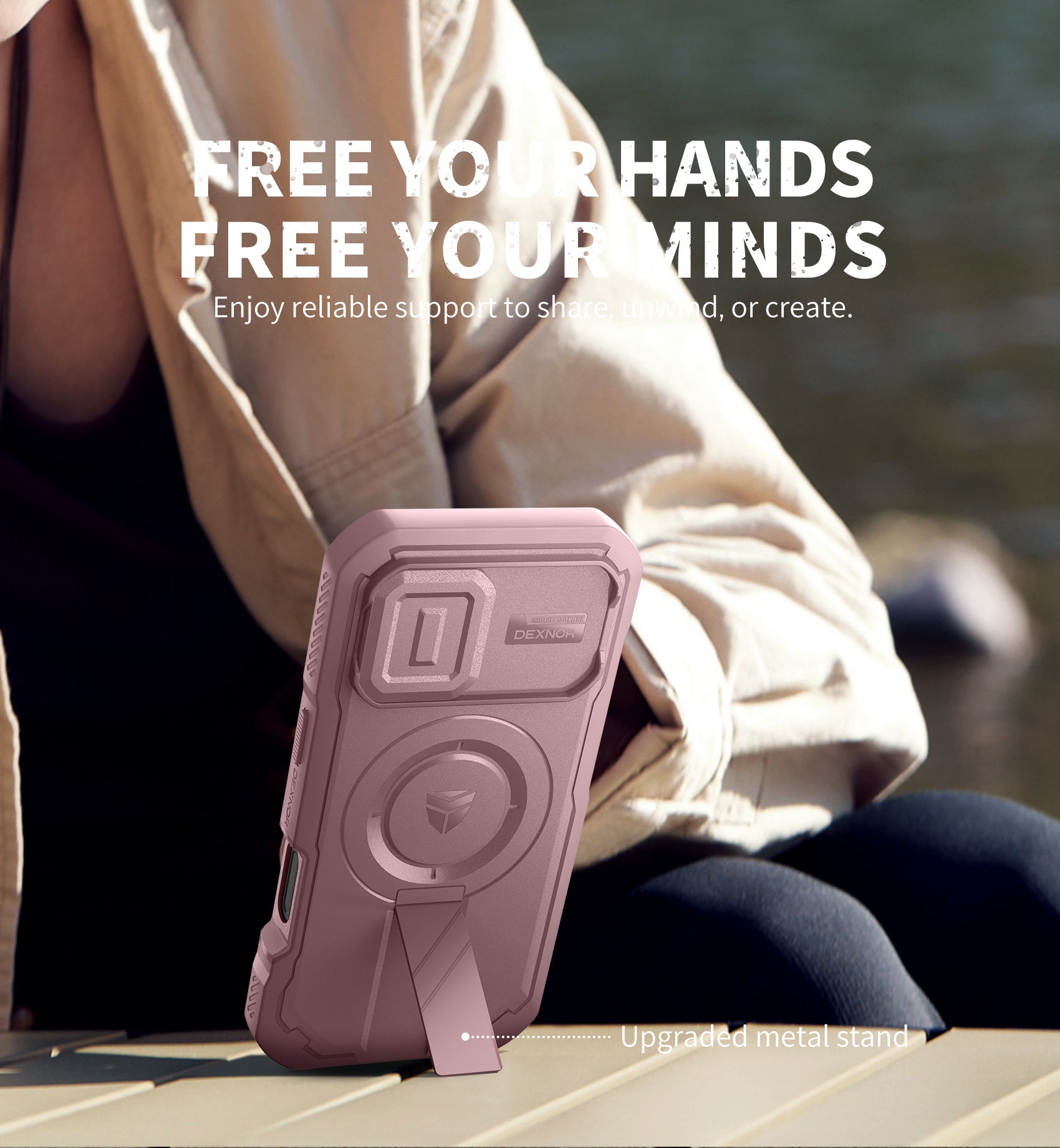 Dexnor Case For iPhone 17 With Slide Camera Cover MagSafe Heavy-duty Shockproof Bumper Full Body Built-in Screen Protector 6.3 Inch