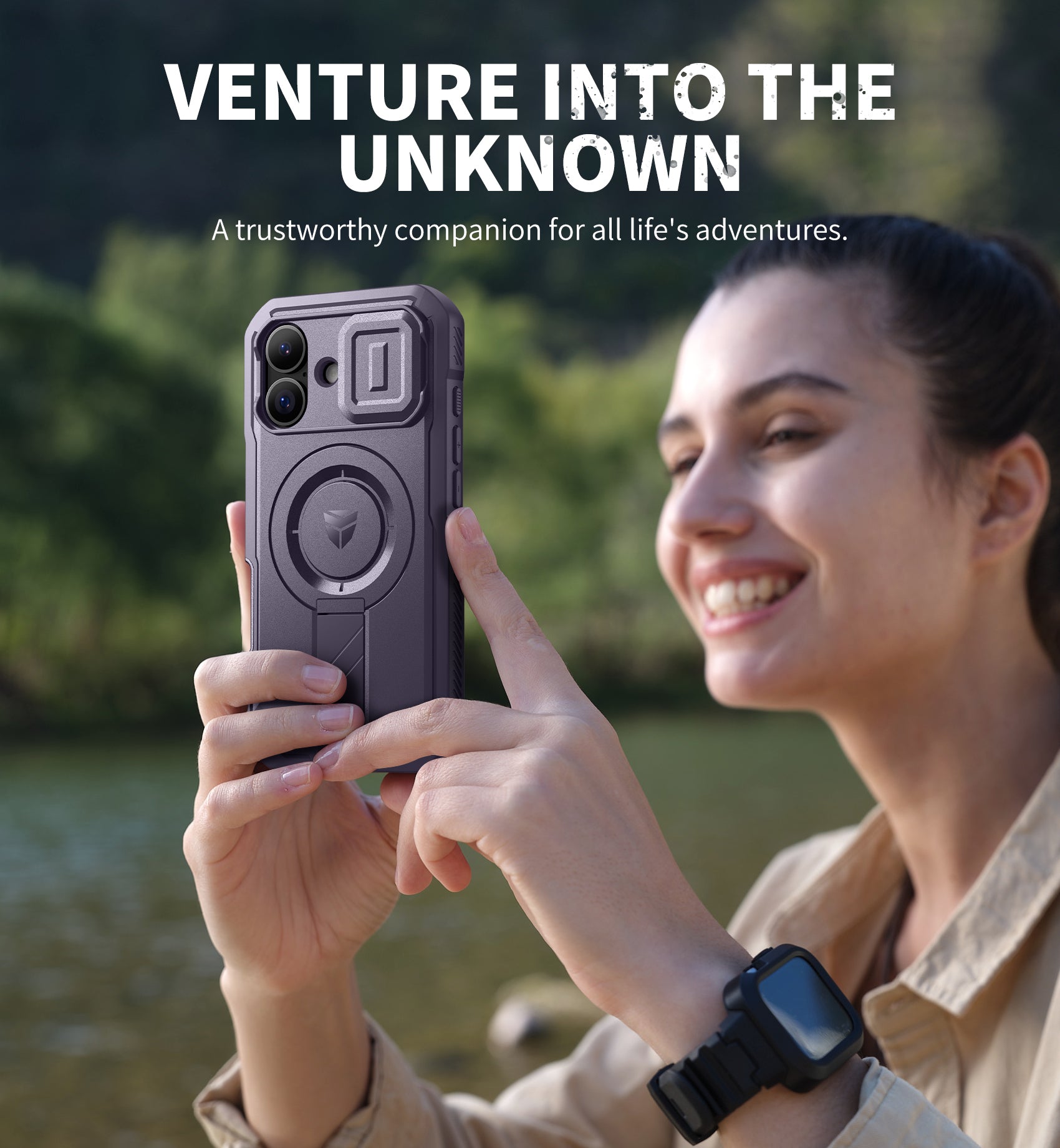 Dexnor Case For iPhone 17 With Slide Camera Cover MagSafe Heavy-duty Shockproof Bumper Full Body Built-in Screen Protector 6.3 Inch