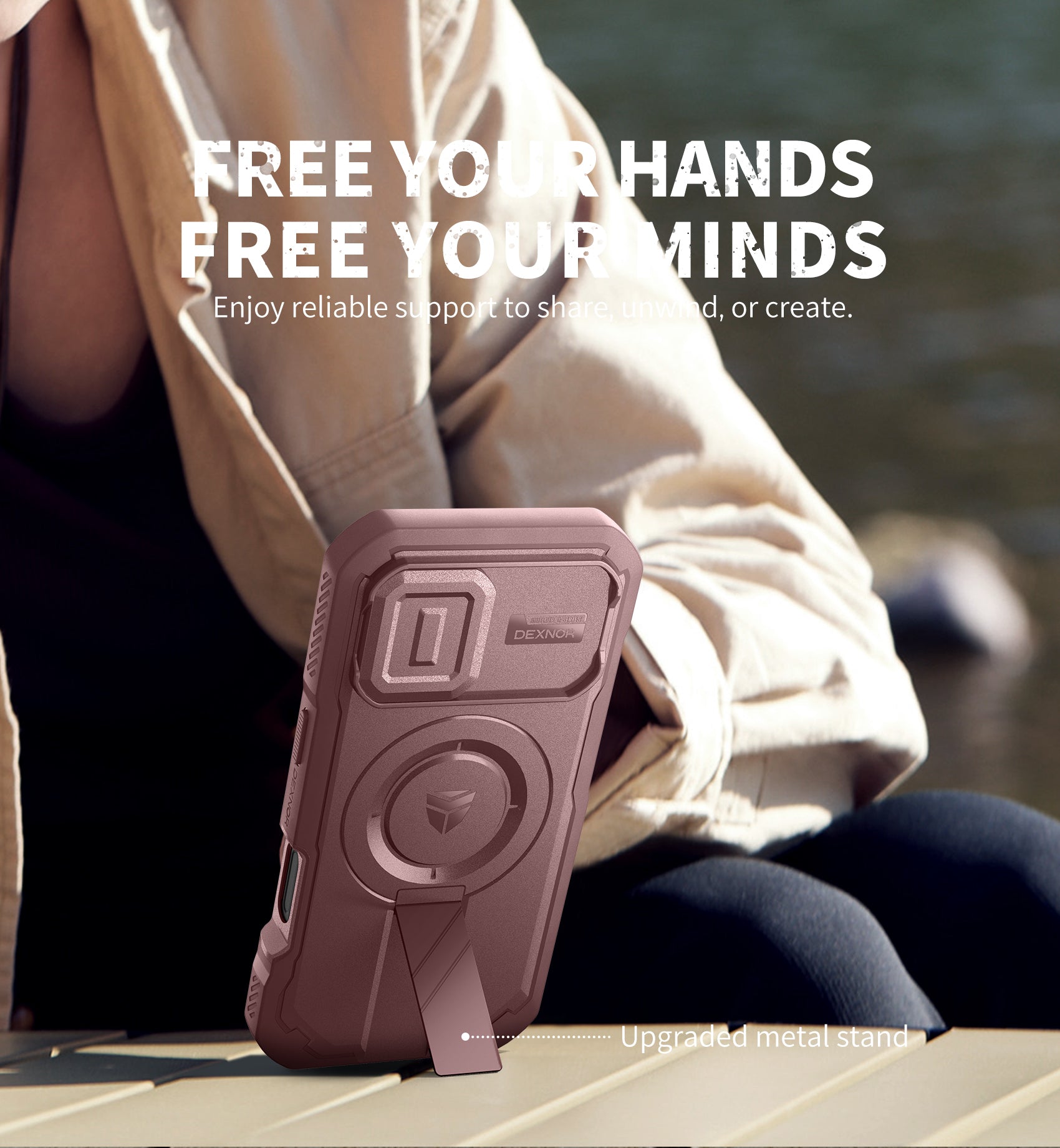 Dexnor Case For iPhone 17 With Slide Camera Cover MagSafe Heavy-duty Shockproof Bumper Full Body Built-in Screen Protector 6.3 Inch