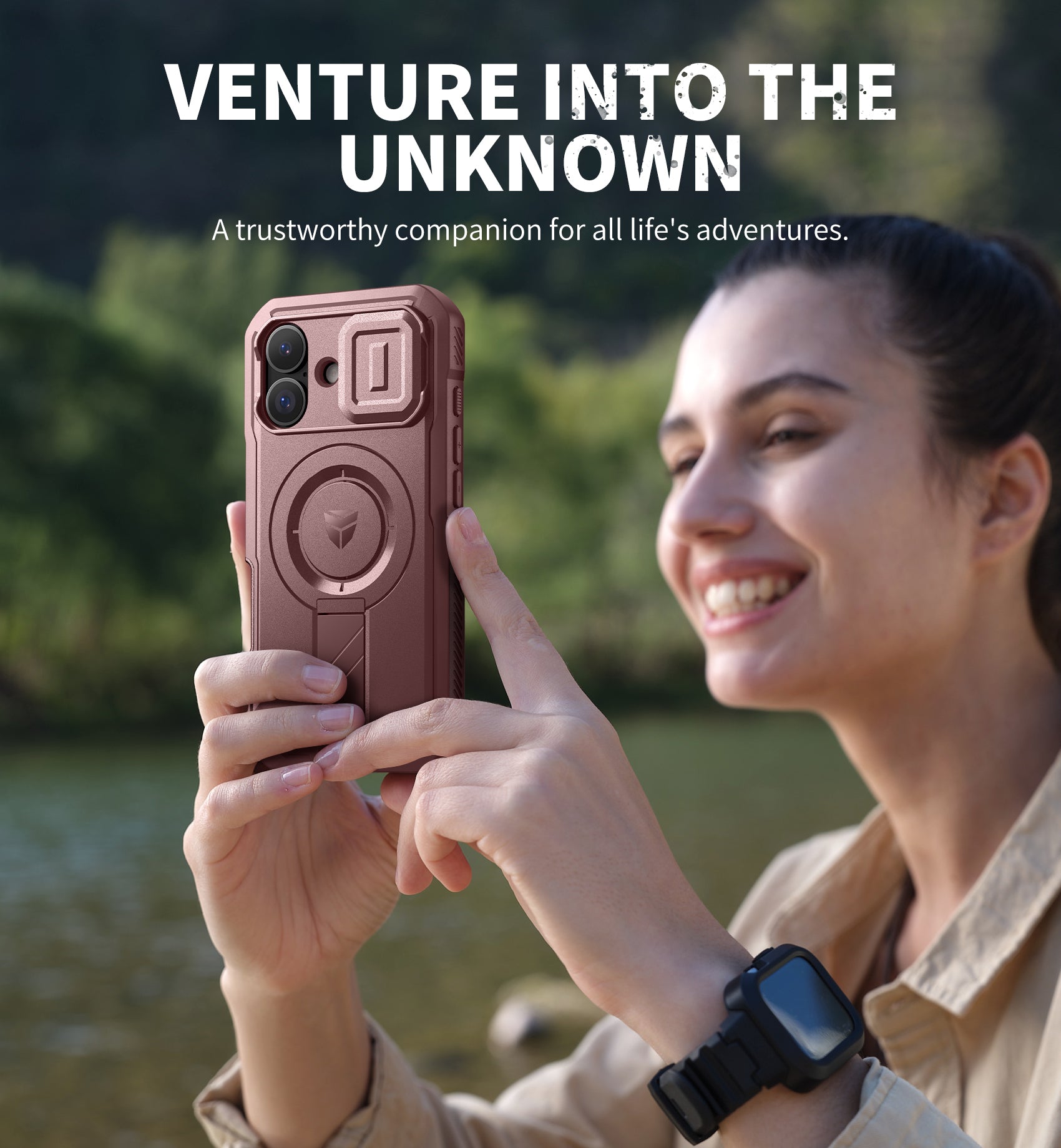 Dexnor Case For iPhone 17 With Slide Camera Cover MagSafe Heavy-duty Shockproof Bumper Full Body Built-in Screen Protector 6.3 Inch