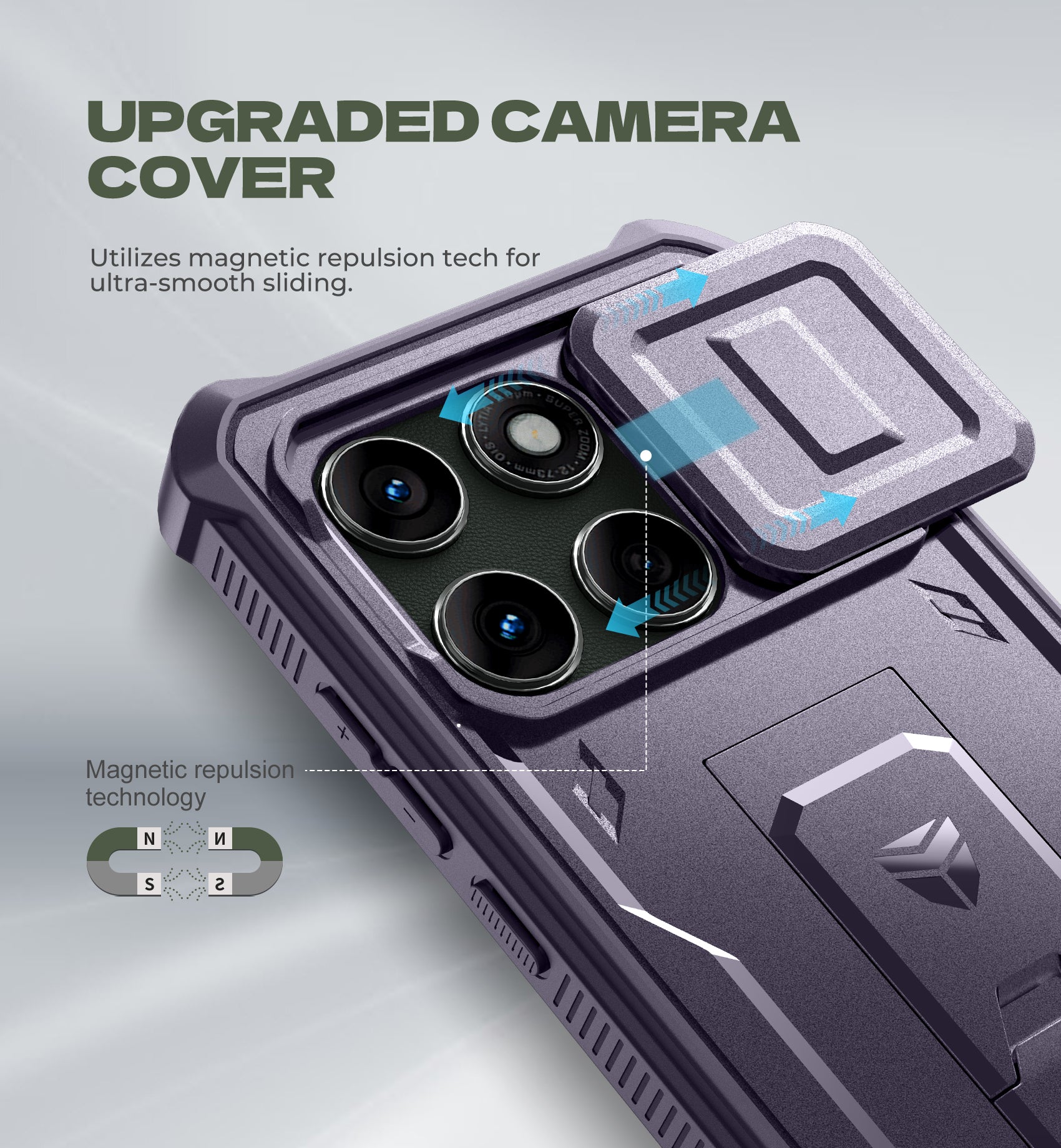 Dexnor Full Body Case for Moto Edge 5G 2025 With Screen Protector And Slide Camera Bumper Kickstand Heavy-duty Shockproof Cover