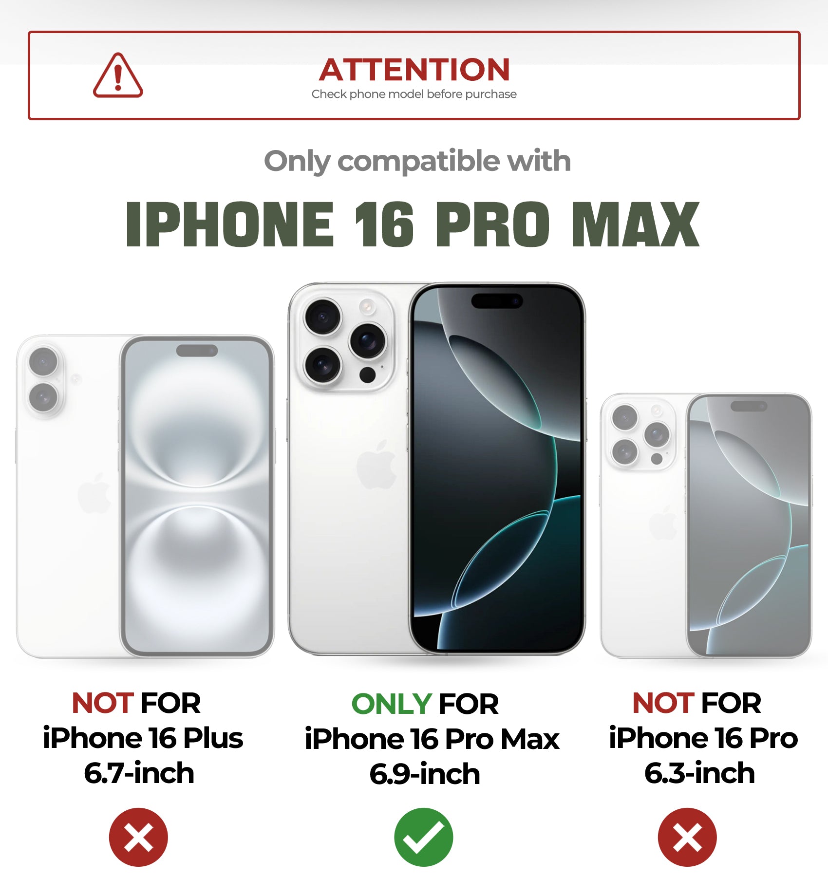 Dexnor Black Case For iPhone 16 Pro Max With Slide Camera Cover MagSafe Heavy-duty Shockproof Full Body Built-in Screen Protector Adjustable Kickstand