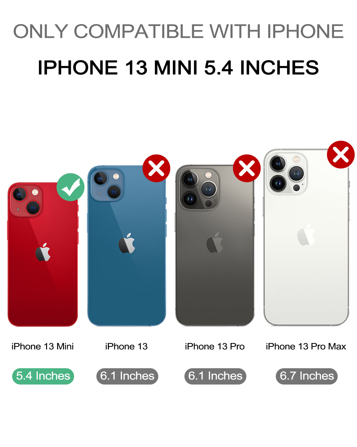 Dexnor for iphone 13 Mini Case With Heavy-duty Shockproof Full Body Built-in Screen Protector Adjustable Kickstand