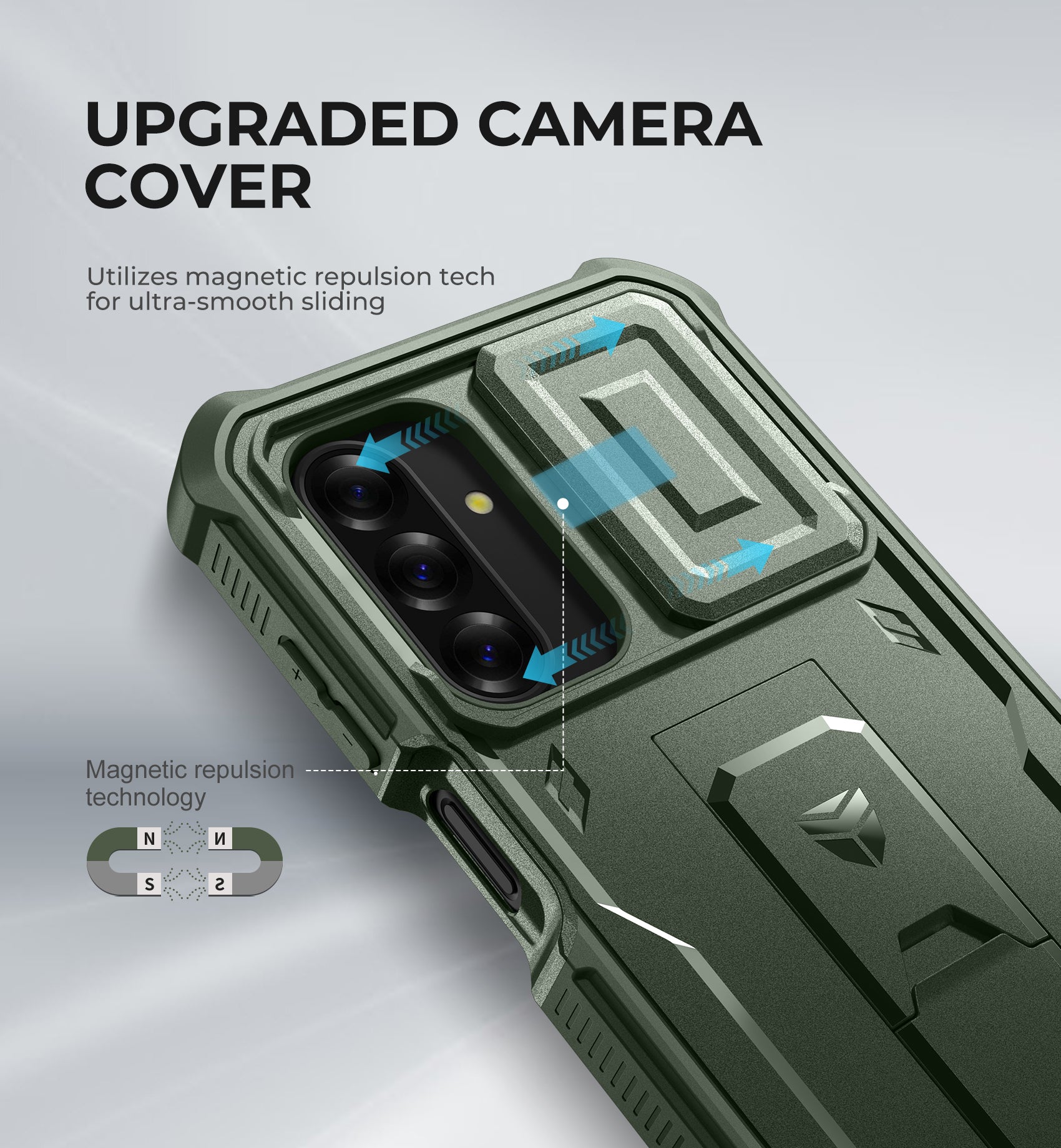 Dexnor Full Body Case for Samsung Galaxy A26 5G With Screen Protector And Slide Camera Bumper Kickstand Heavy-duty Shockproof Cover