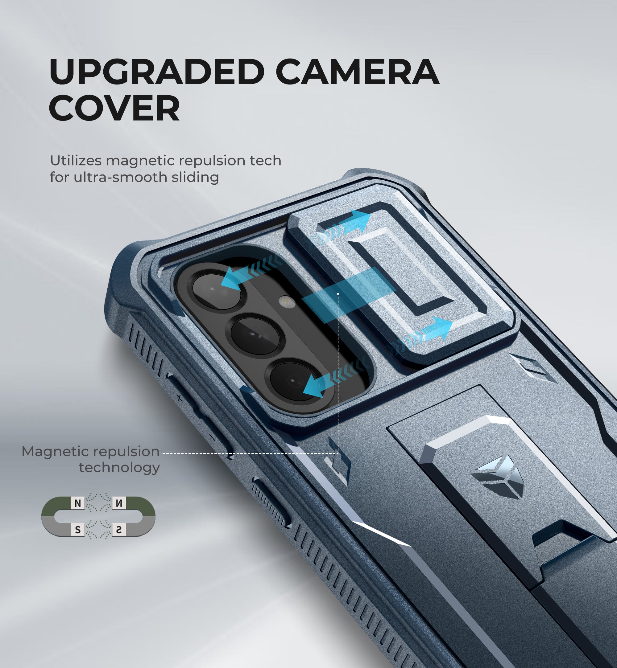 Dexnor Full Body Case for Samsung Galaxy A56 5G With Screen Protector And Slide Camera Bumper Kickstand Heavy-duty Shockproof Cover
