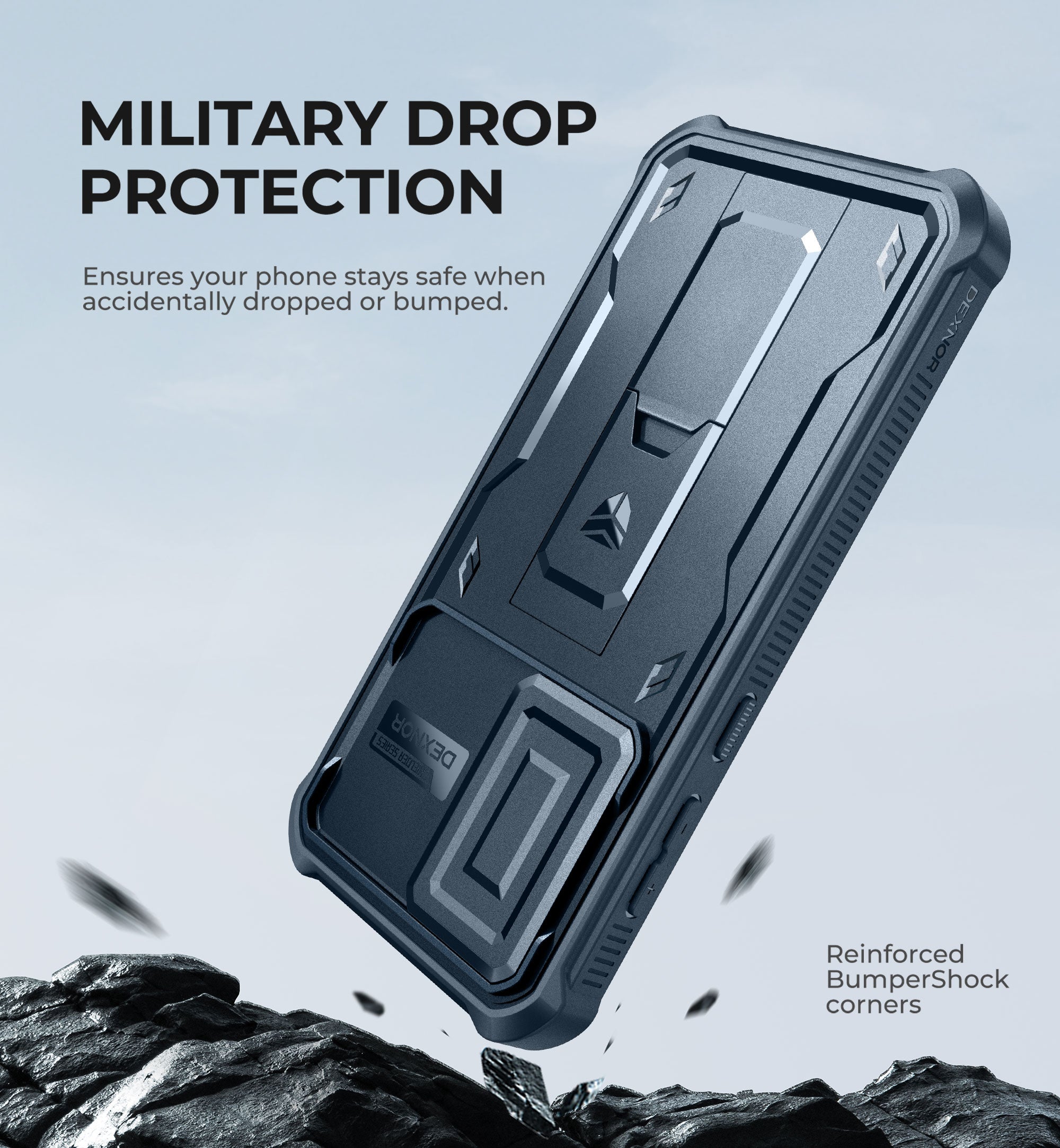 Dexnor Full Body Case for Samsung Galaxy A56 5G With Screen Protector And Slide Camera Bumper Kickstand Heavy-duty Shockproof Cover