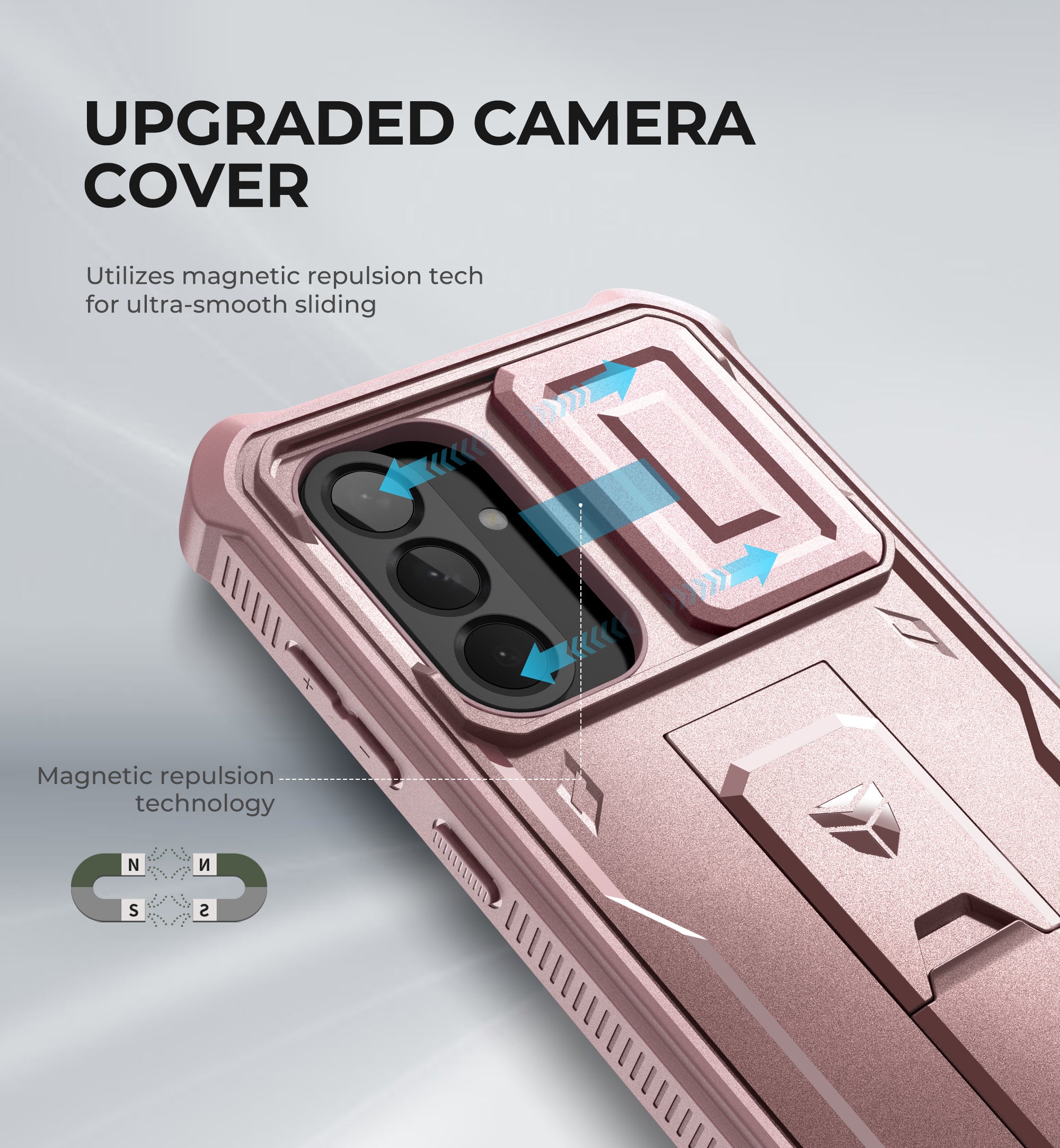 Dexnor Full Body Case for Samsung Galaxy A56 5G With Screen Protector And Slide Camera Bumper Kickstand Heavy-duty Shockproof Cover