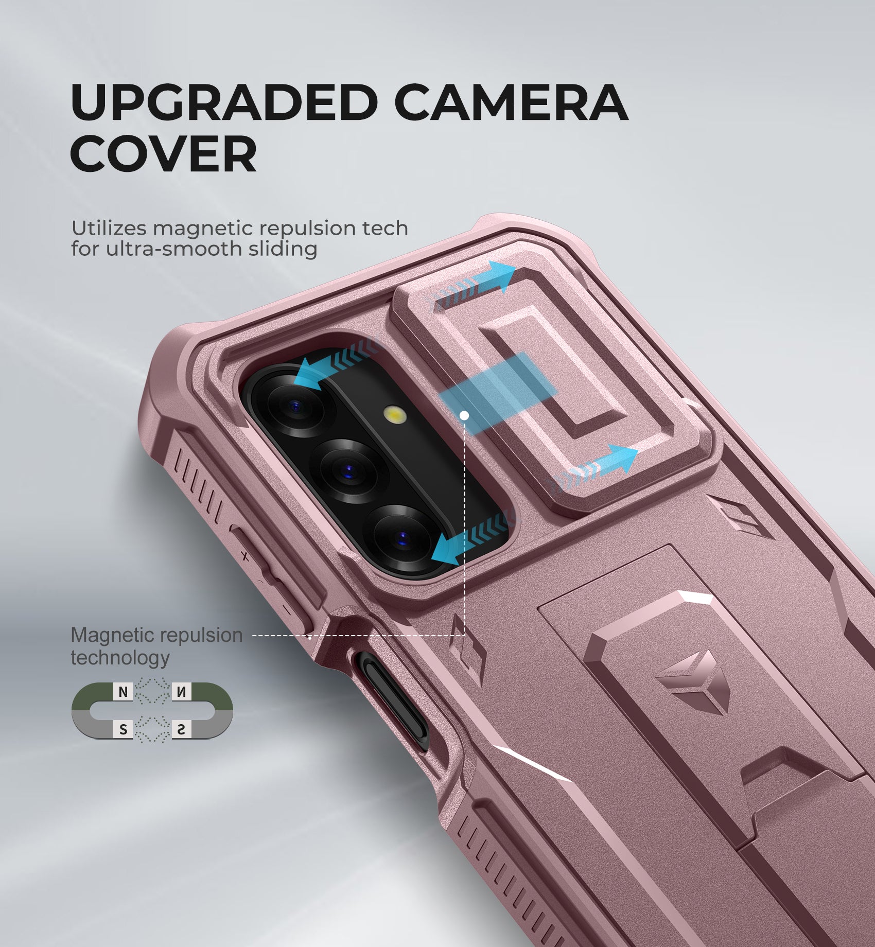 Dexnor Full Body Case for Samsung Galaxy A26 5G With Screen Protector And Slide Camera Bumper Kickstand Heavy-duty Shockproof Cover