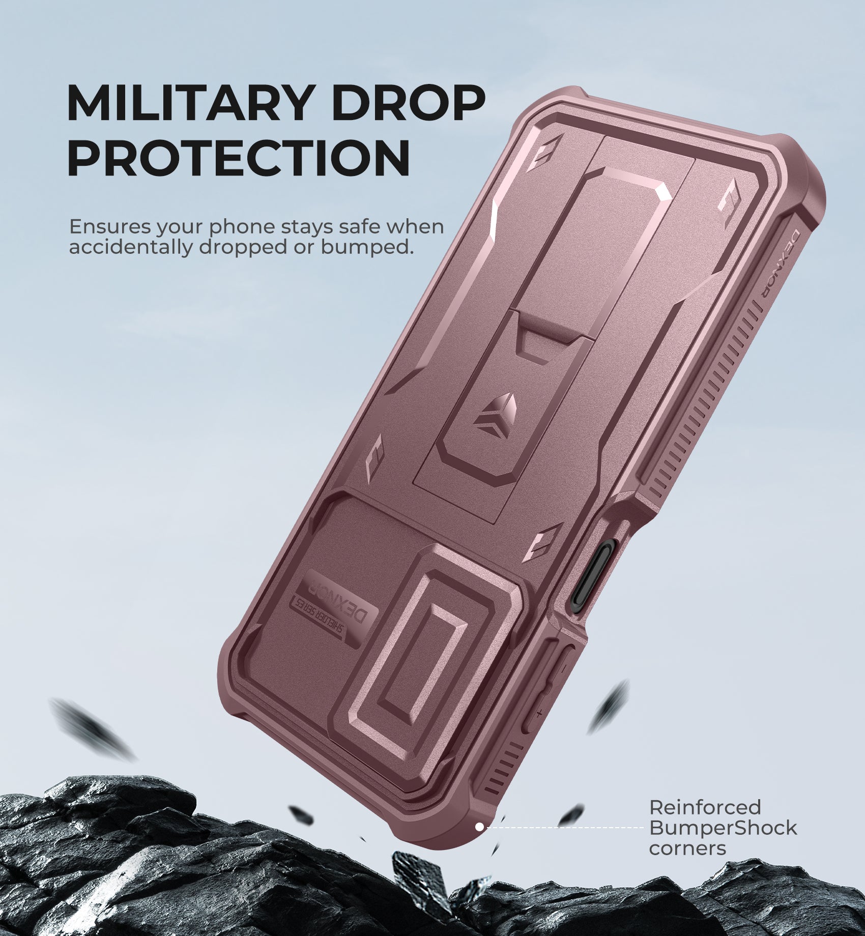 Dexnor Full Body Case for Samsung Galaxy A26 5G With Screen Protector And Slide Camera Bumper Kickstand Heavy-duty Shockproof Cover