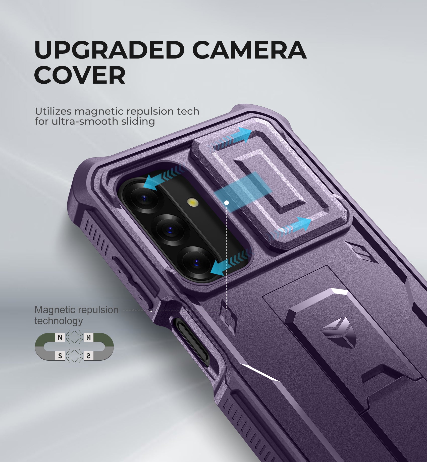 Dexnor Full Body Case for Samsung Galaxy A26 5G With Screen Protector And Slide Camera Bumper Kickstand Heavy-duty Shockproof Cover