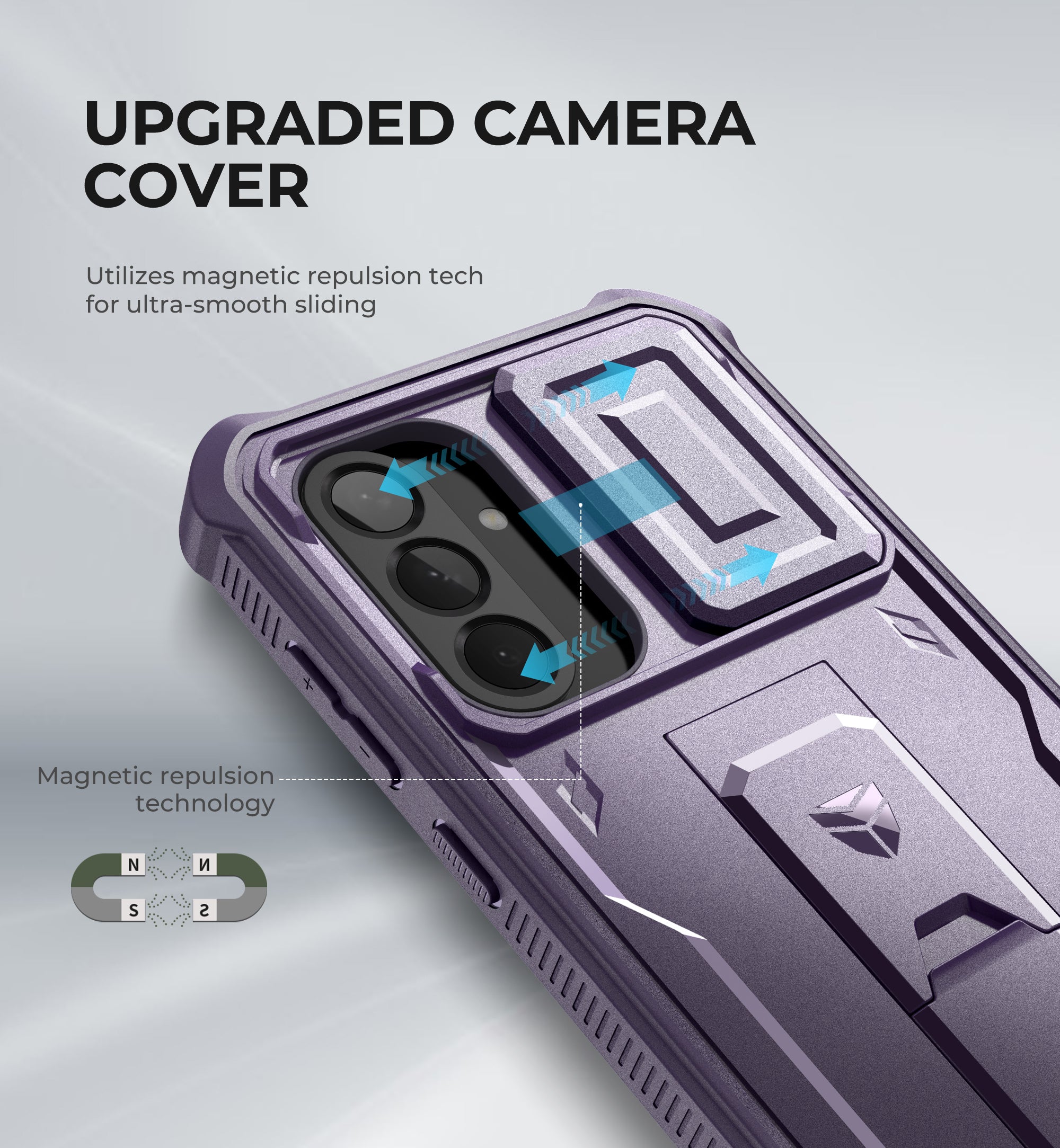 Dexnor Full Body Case for Samsung Galaxy A56 5G With Screen Protector And Slide Camera Bumper Kickstand Heavy-duty Shockproof Cover